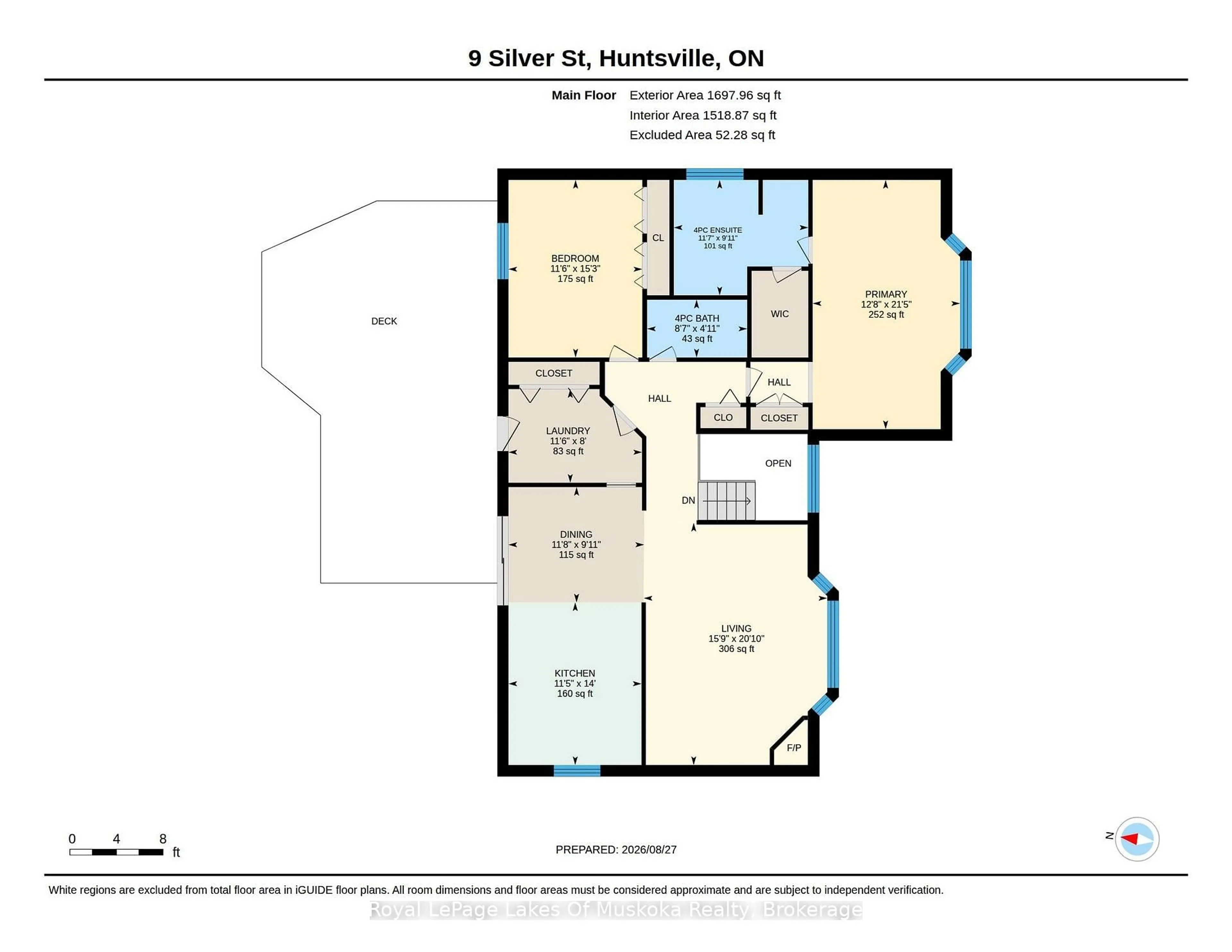Floor plan for 9 Silver St, Huntsville Ontario P1H 1M1