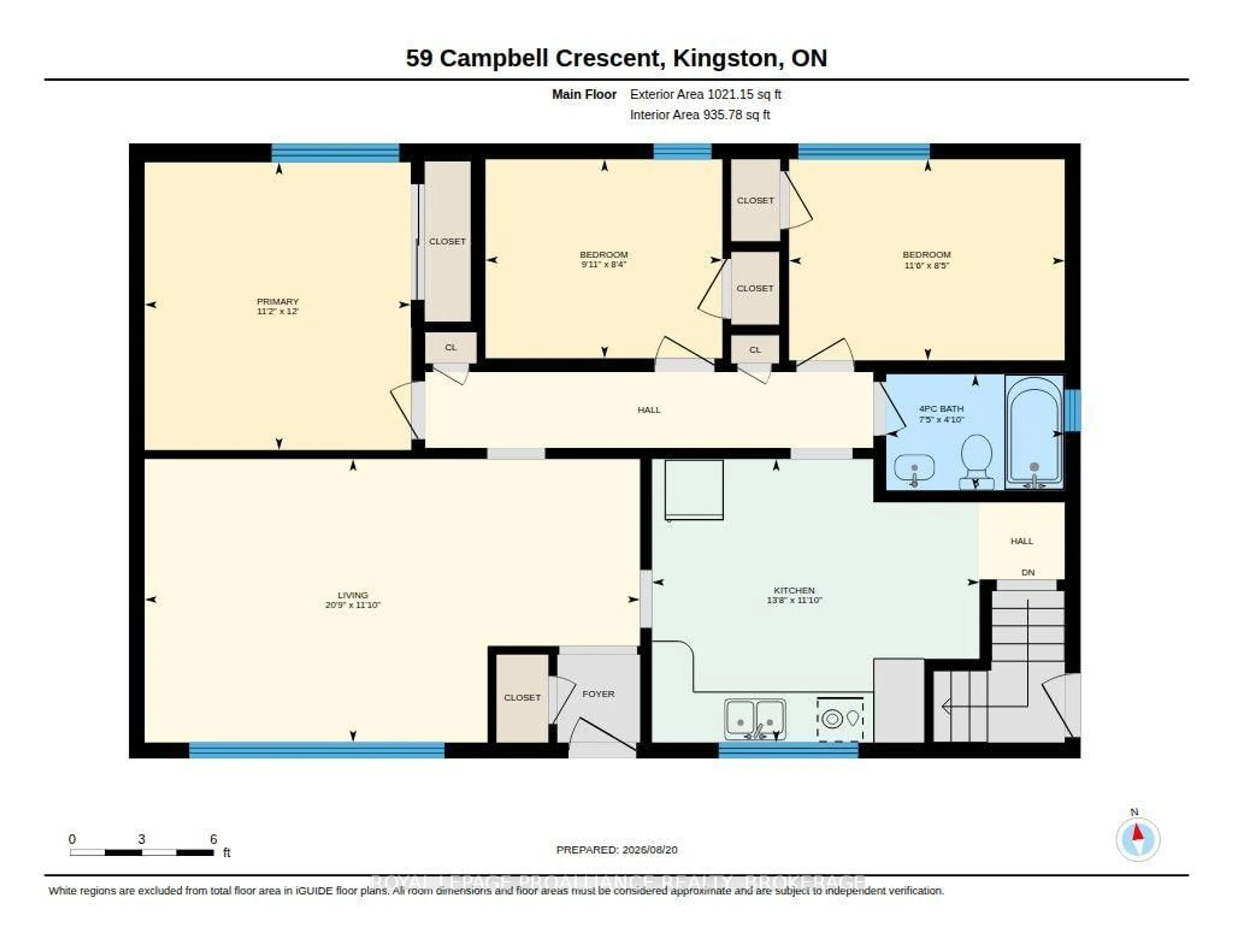 Floor plan for 59 Campbell Cres, Kingston Ontario K7M 1Z6