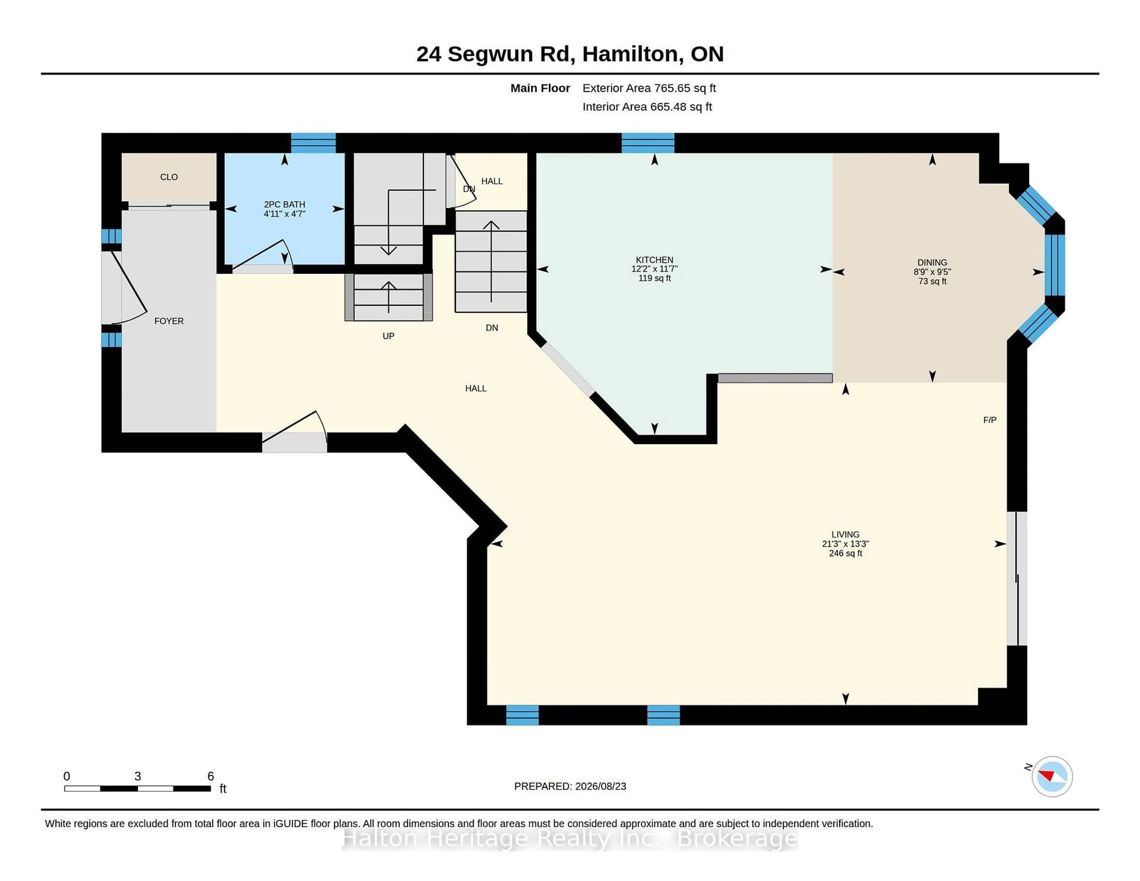 Floor plan for 24 Segwun Rd, Hamilton Ontario L8B 0K2