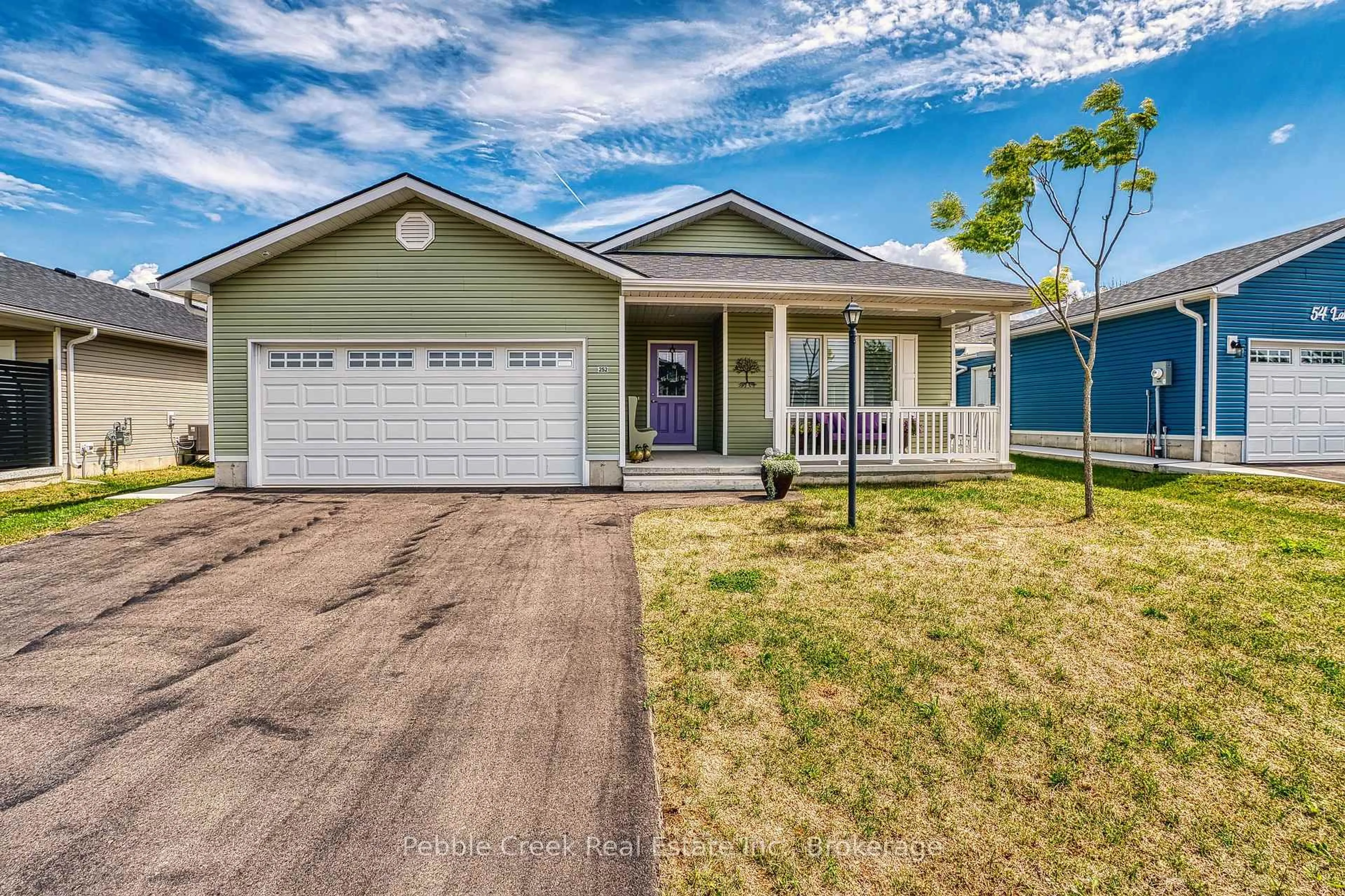 Home with vinyl exterior material, street for 252 Lake Breeze Dr, Ashfield-Colborne-Wawanosh Ontario N7A 0B9