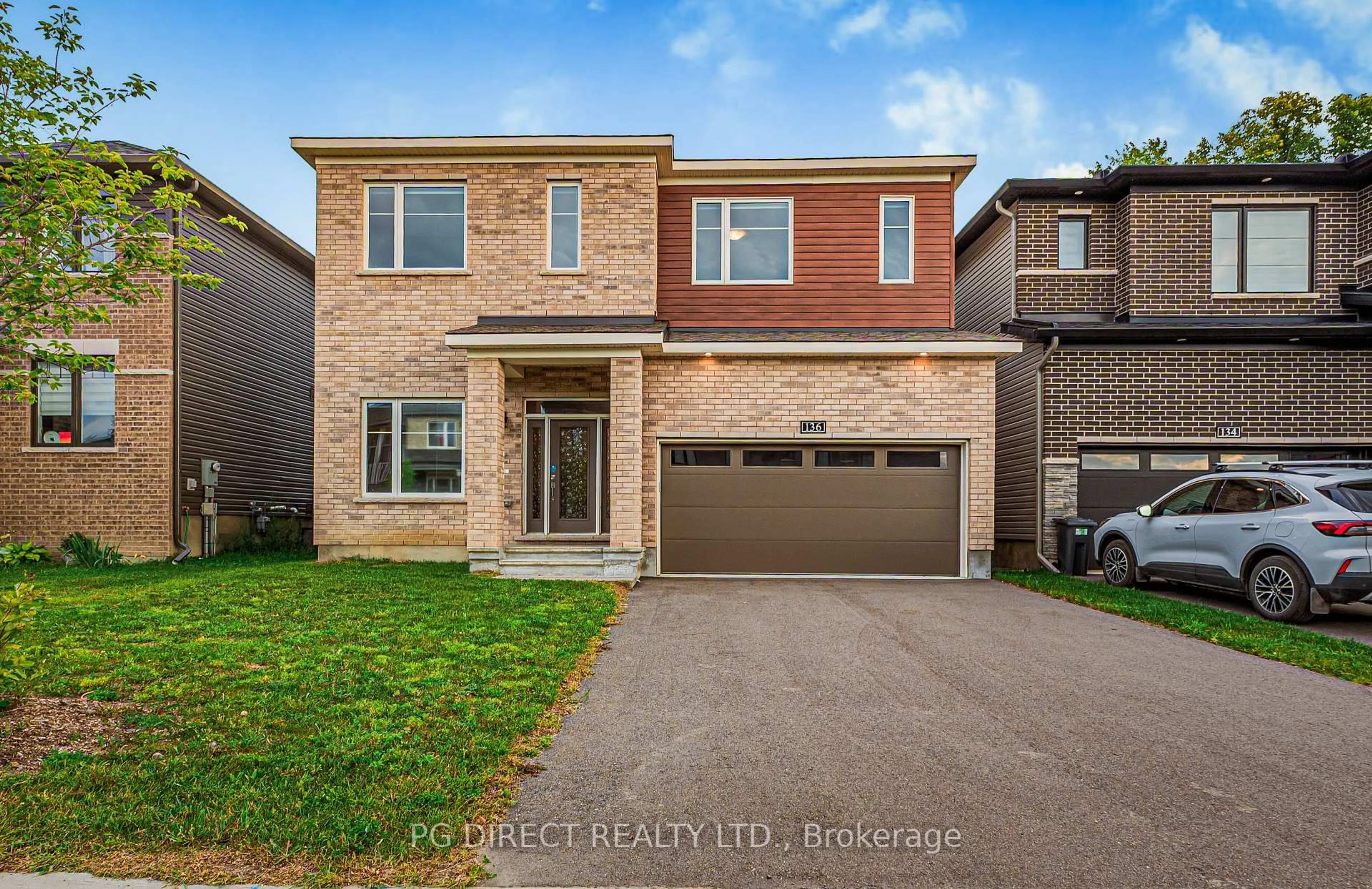 Home with brick exterior material, street for 136 Gosling Cres, Kanata Ontario K2W 0K6