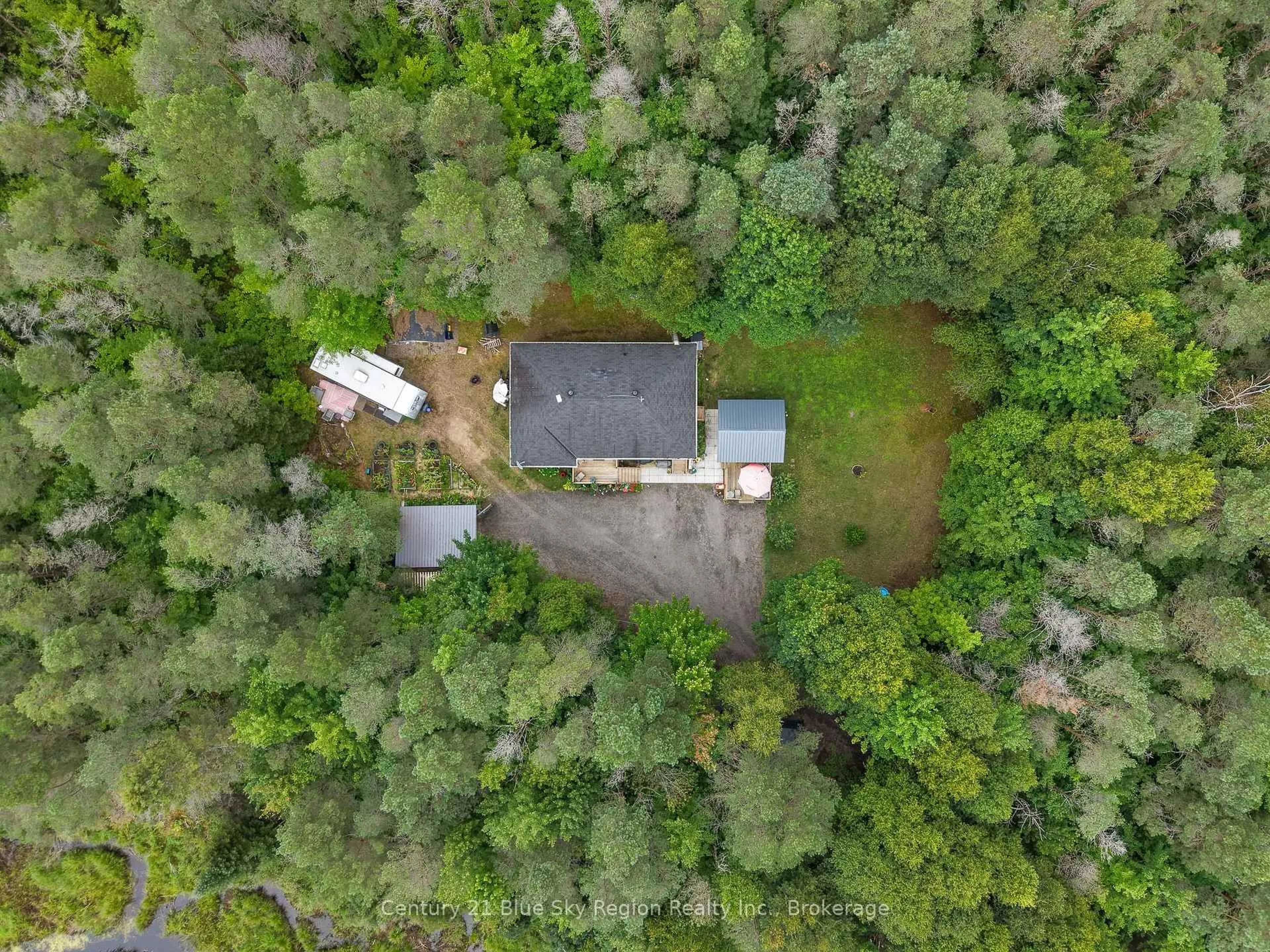 A pic from outside/outdoor area/front of a property/back of a property/a pic from drone, forest/trees view for 370 Gravelle Rd, Chisholm Ontario P0H 1Z0