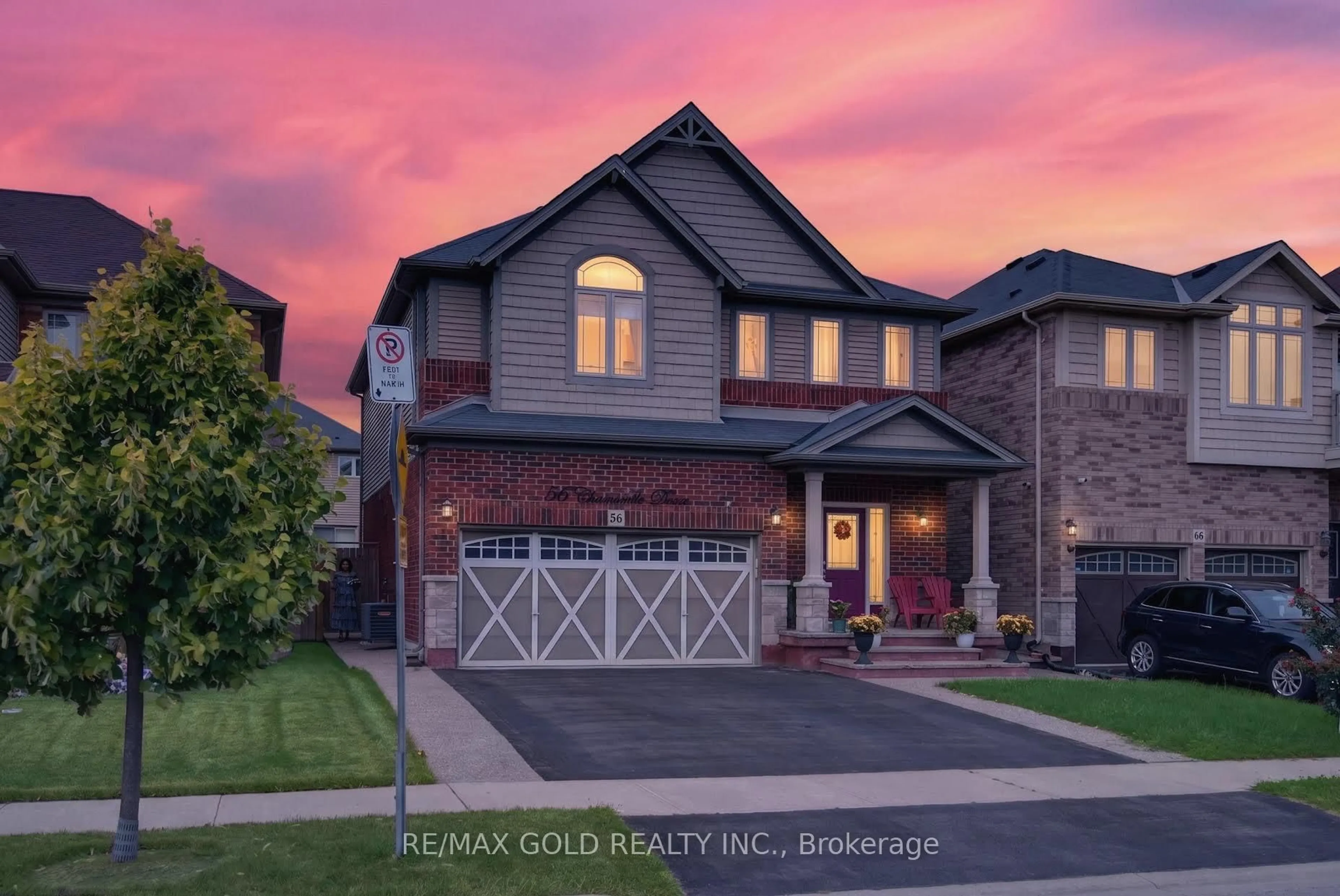 Home with brick exterior material, street for 56 Chamomile Dr, Hamilton Ontario L8W 0C1