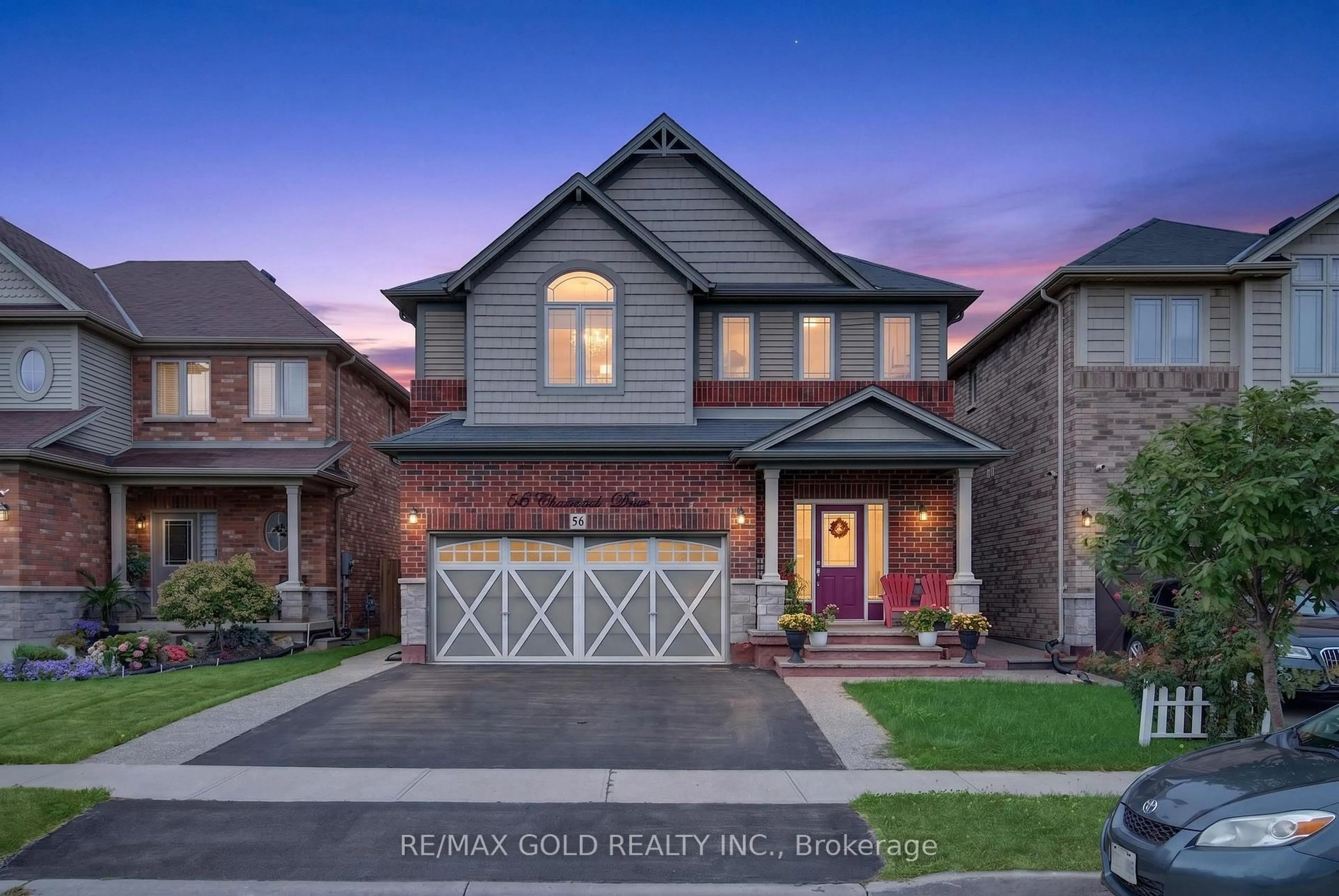 Home with brick exterior material, street for 56 Chamomile Dr, Hamilton Ontario L8W 0C1