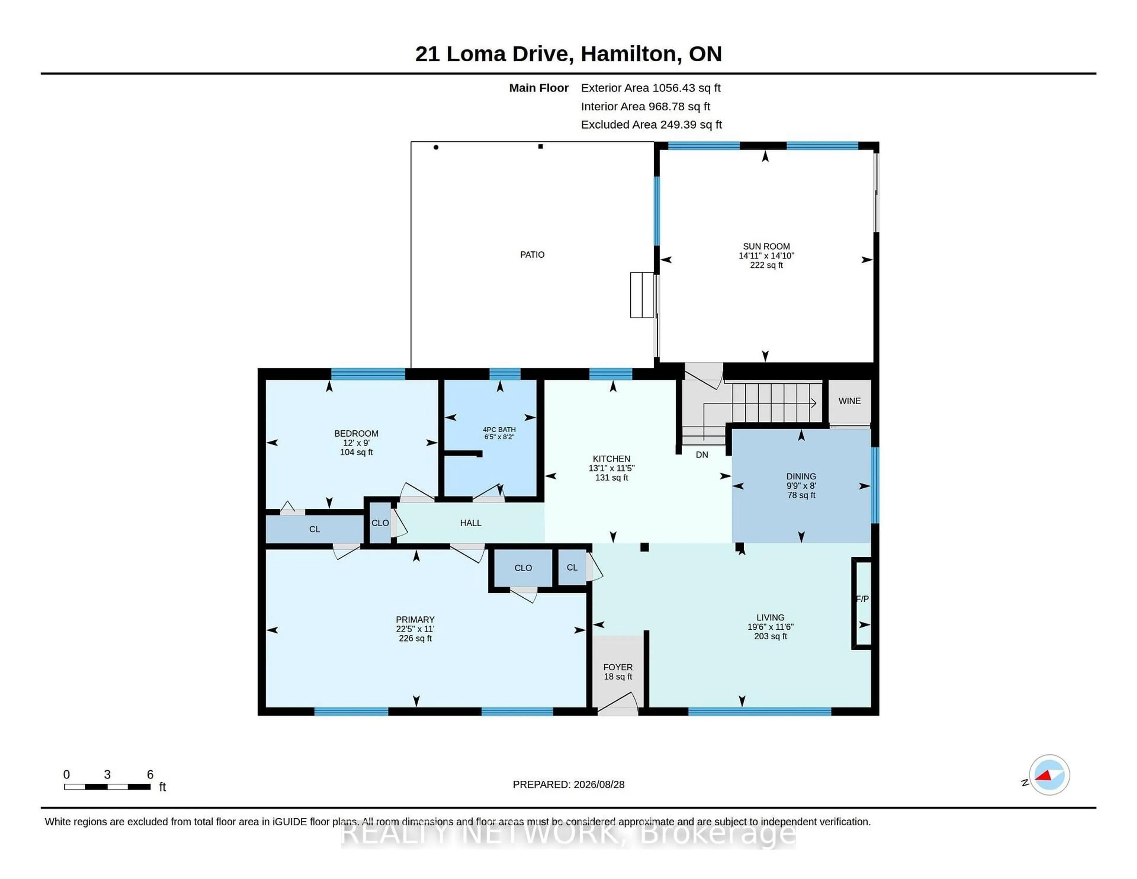 Floor plan for 21 Loma Dr, Hamilton Ontario L8G 2W6