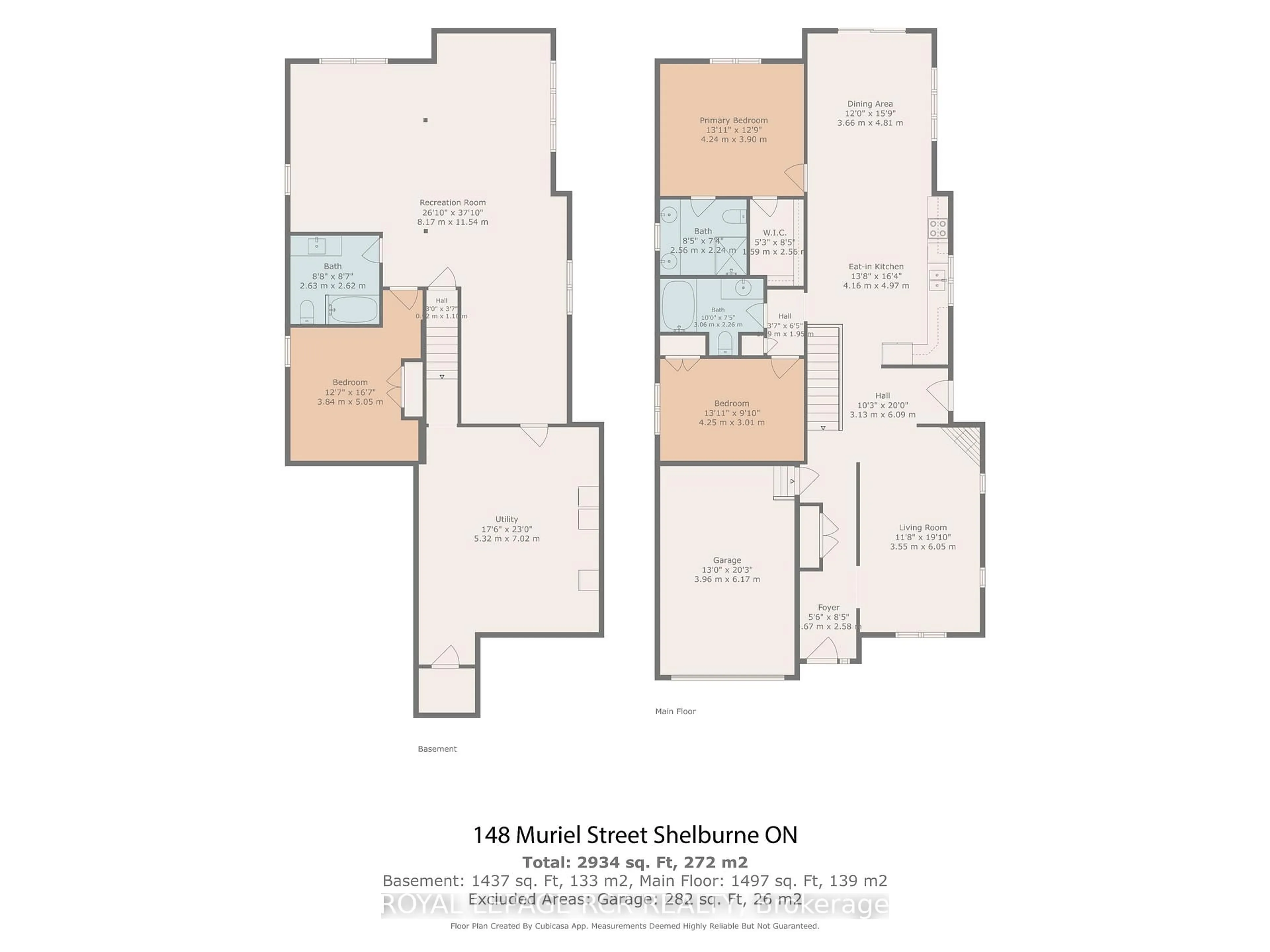 Floor plan for 148 Muriel St, Shelburne Ontario L9V 3E2