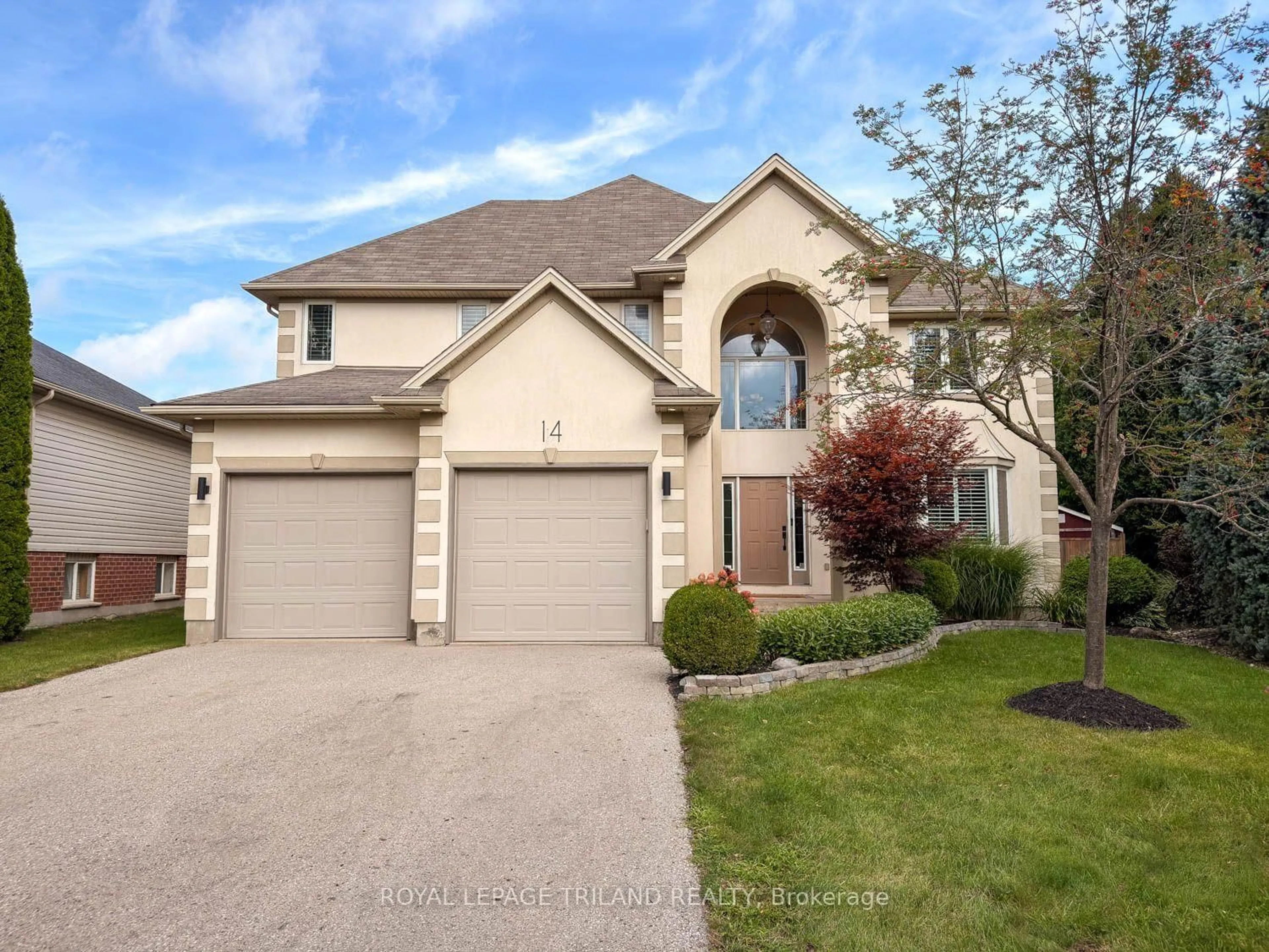 Home with brick exterior material, street for 14 Willard Cres, Middlesex Centre Ontario N0L 1R0