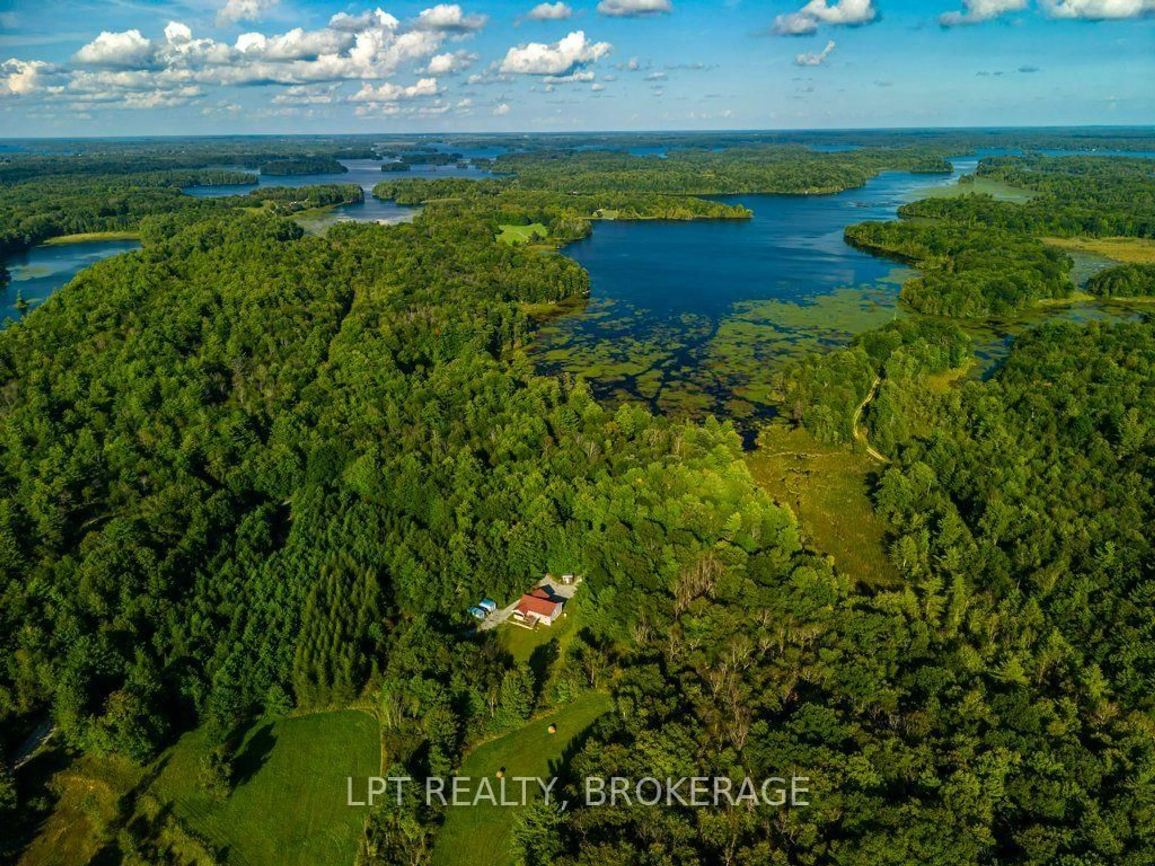 A pic from outside/outdoor area/front of a property/back of a property/a pic from drone, water/lake/river/ocean view for 131 Leisure Point Rd, Rideau Lakes Ontario K0G 1X0