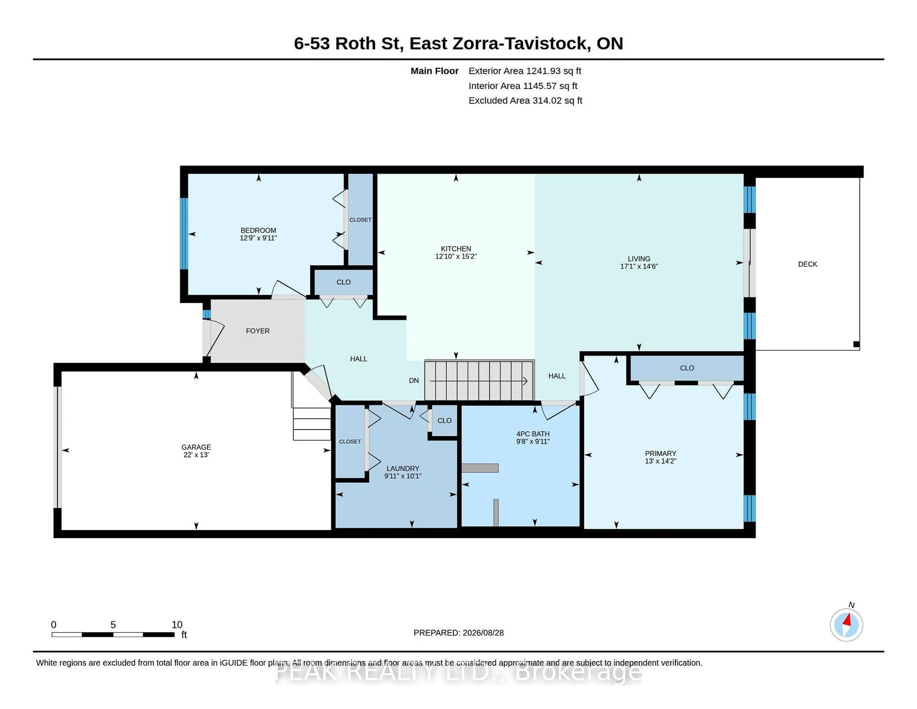 Floor plan for 53 Roth St #6, East Zorra-Tavistock Ontario N0B 2R0