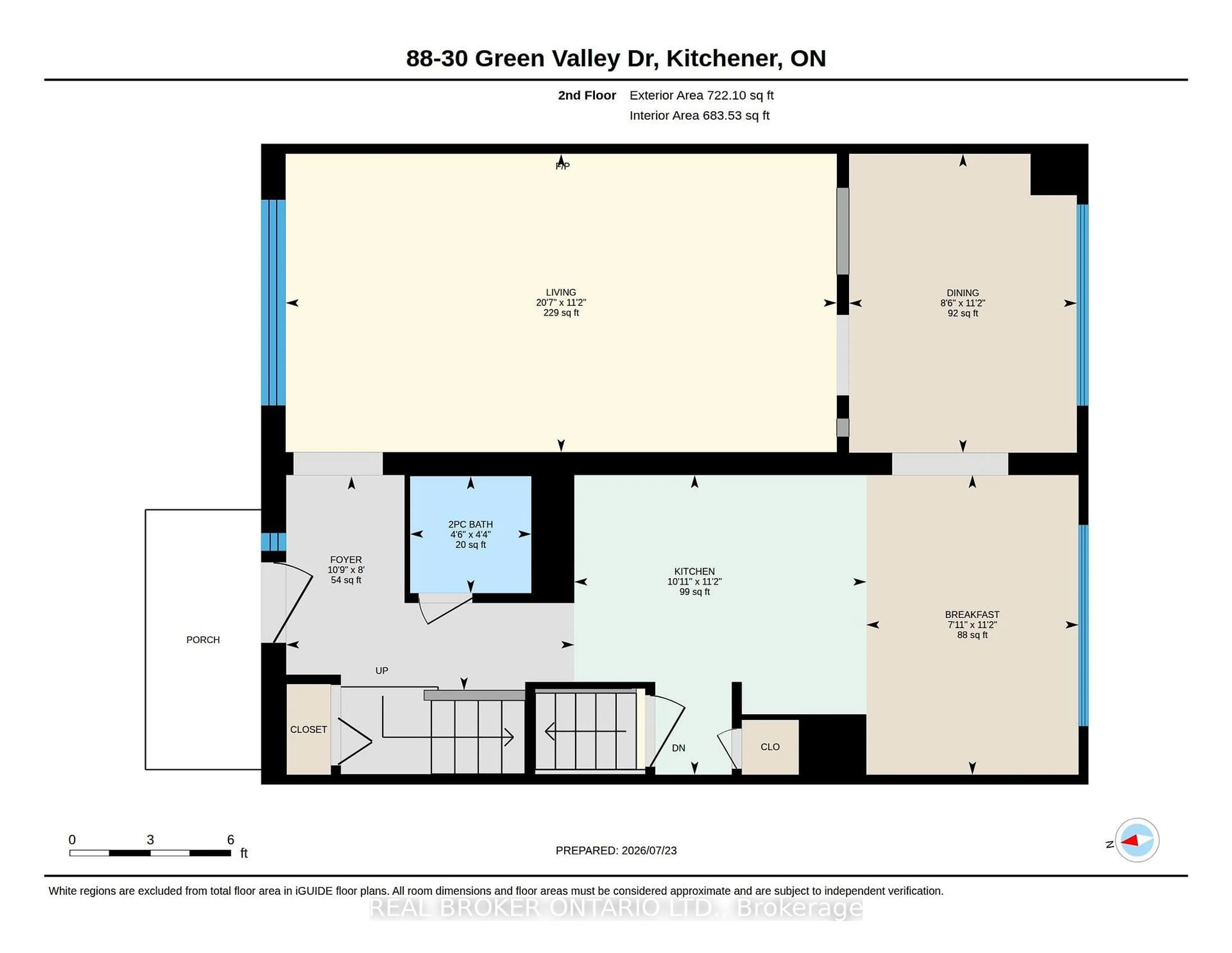 Floor plan for 30 Green Valley Dr #88, Kitchener Ontario N2P 1G8