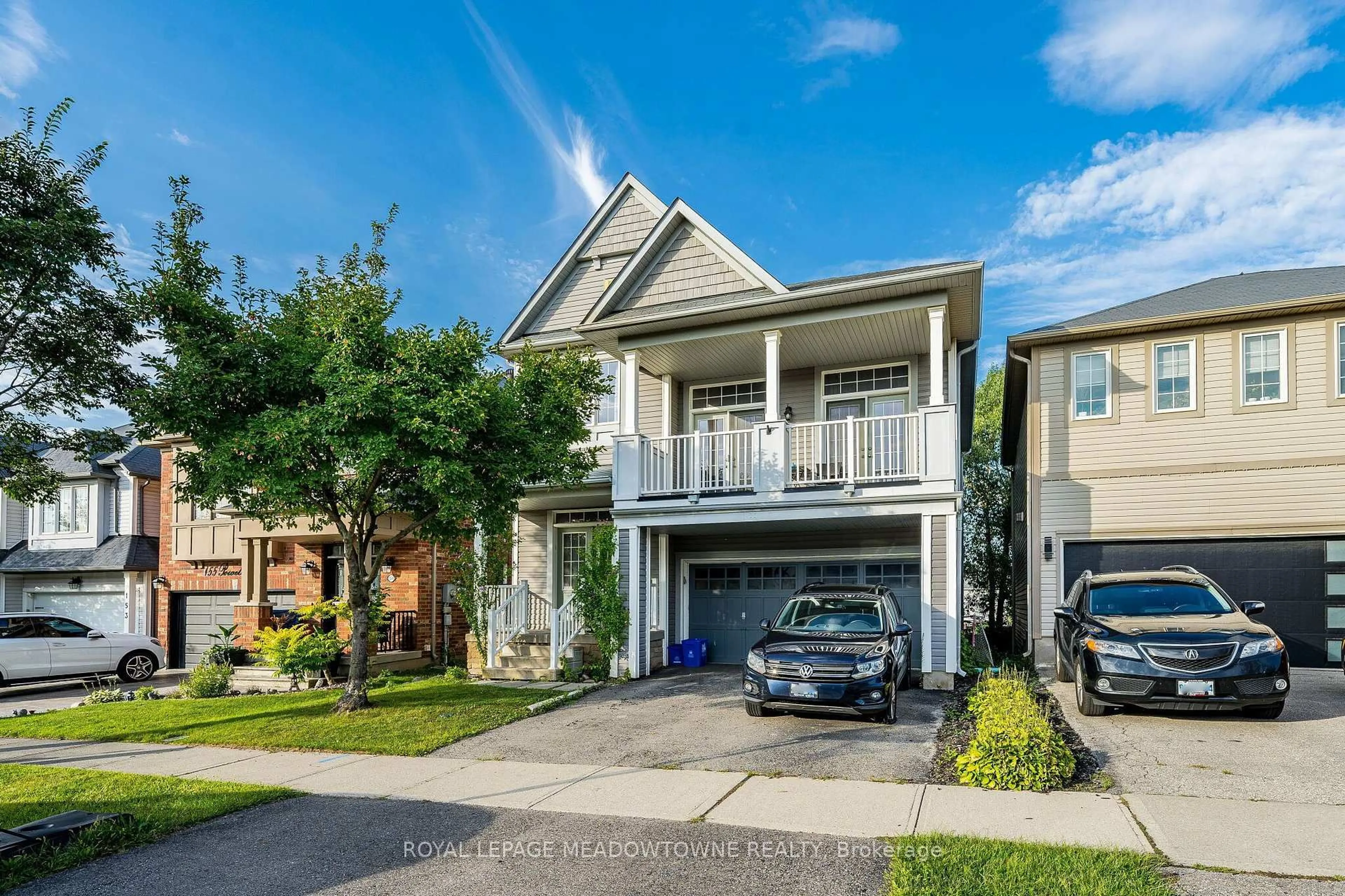 Home with vinyl exterior material, street for 157 Powell Rd, Brantford Ontario N3T 0E5