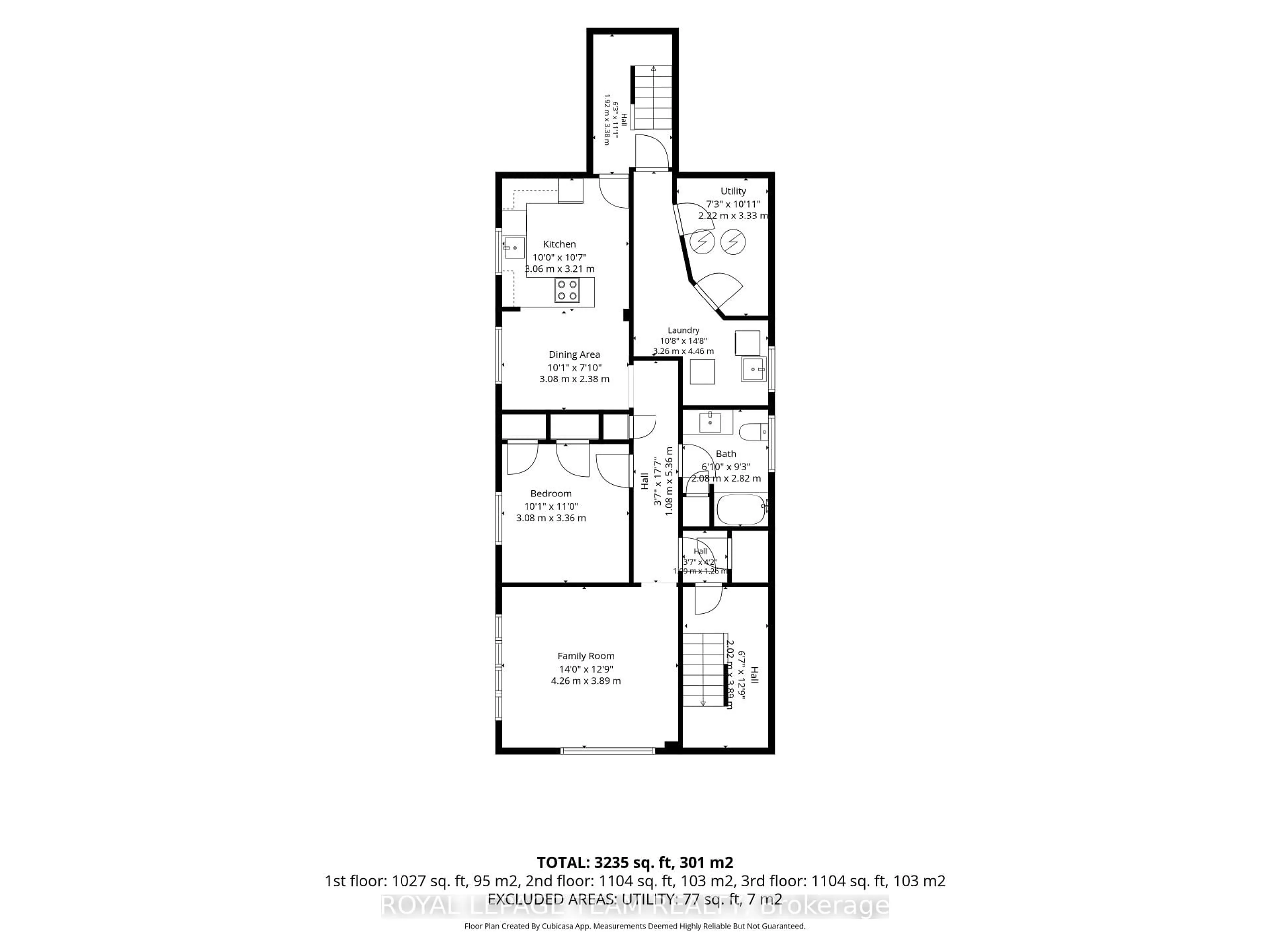Floor plan for 331 Flora St, Ottawa Ontario K1R 5S1