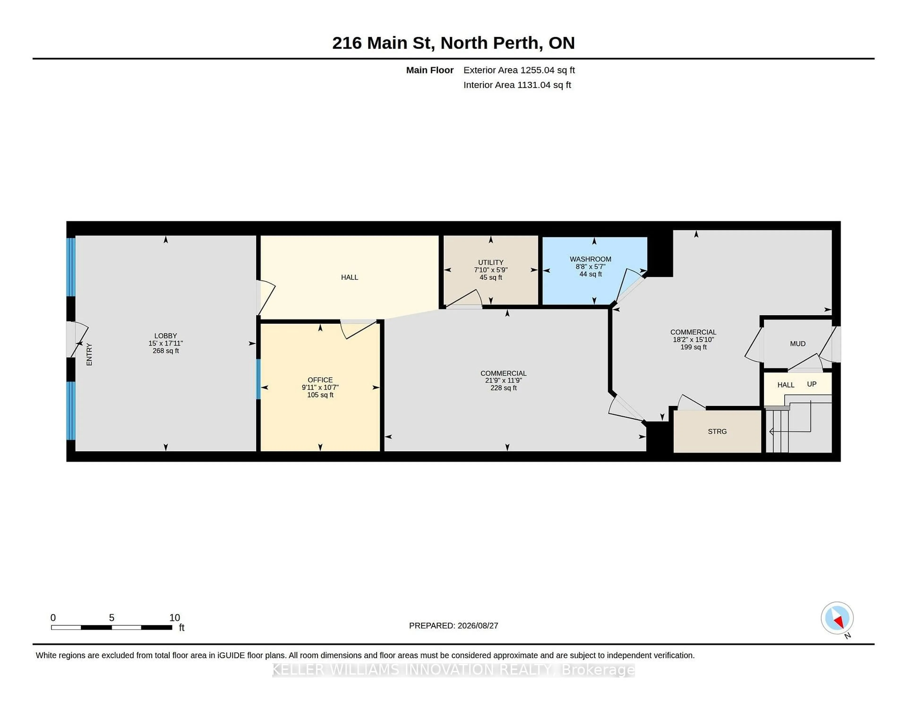 Floor plan for 216B Main St, North Perth Ontario N0G 1B0