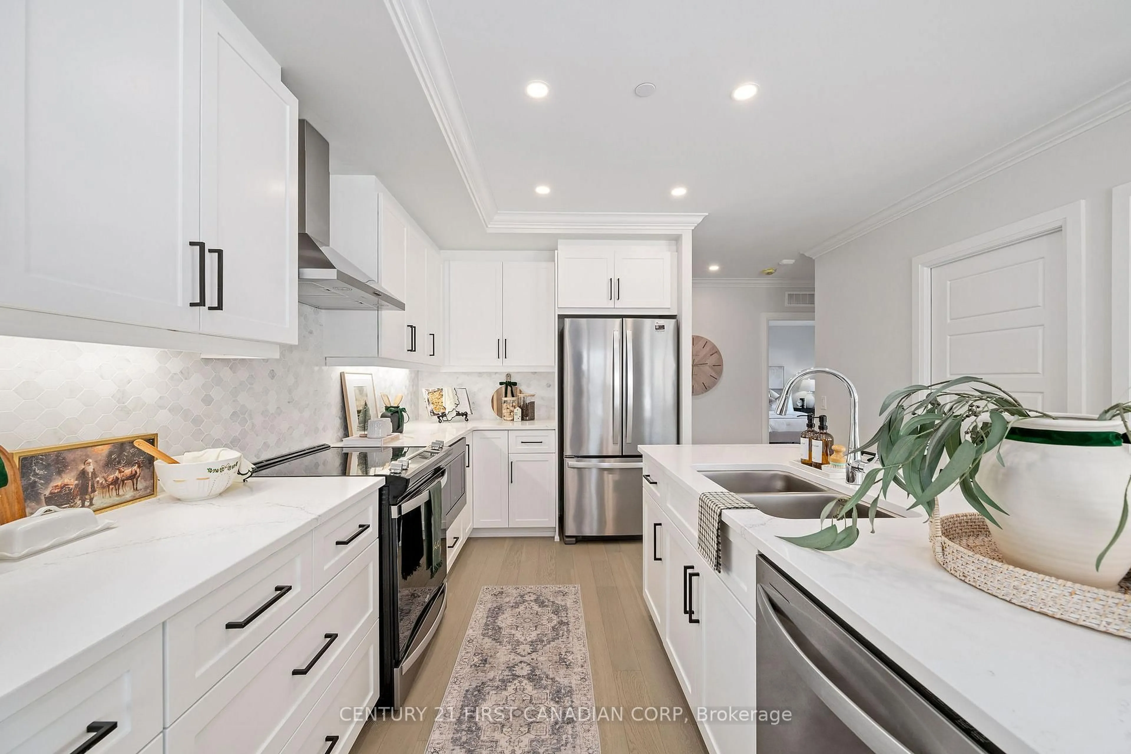 Contemporary kitchen, ceramic/tile floor for 1560 Upper West Ave #203, London South Ontario N6K 0M4