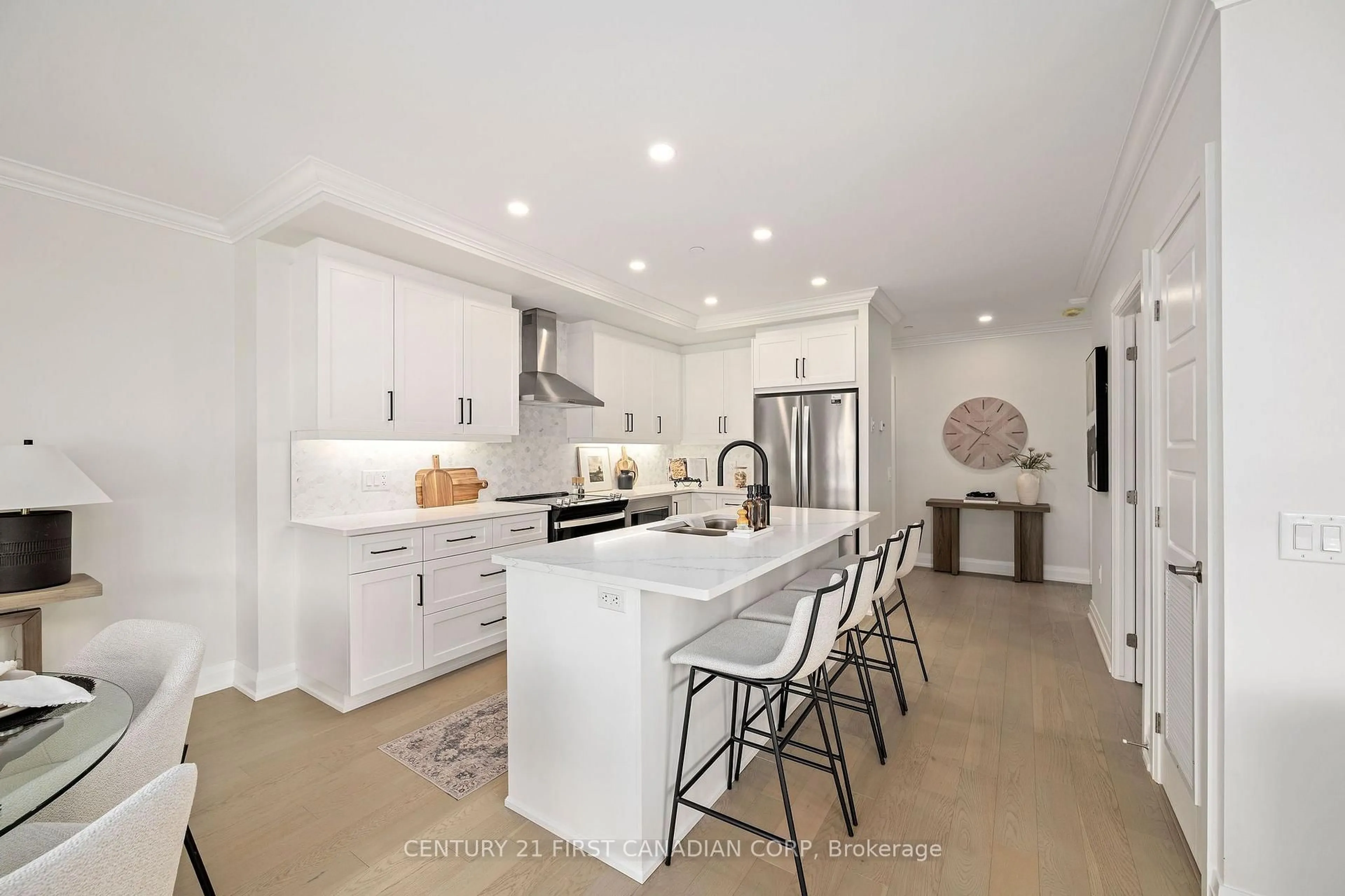 Open concept kitchen, ceramic/tile floor for 1560 Upper West Ave #203, London South Ontario N6K 0M4