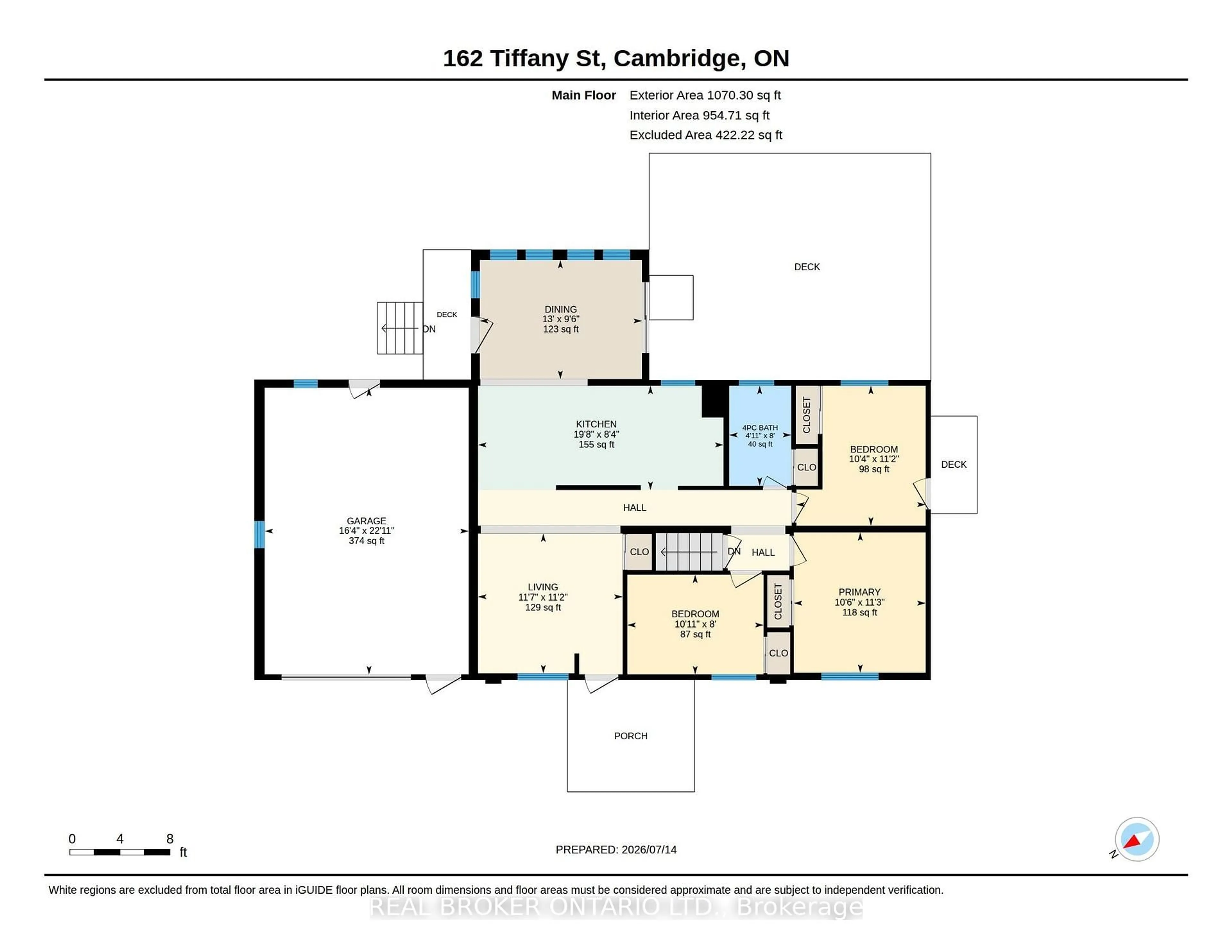Floor plan for 162 Tiffany St, Cambridge Ontario N3H 4G6