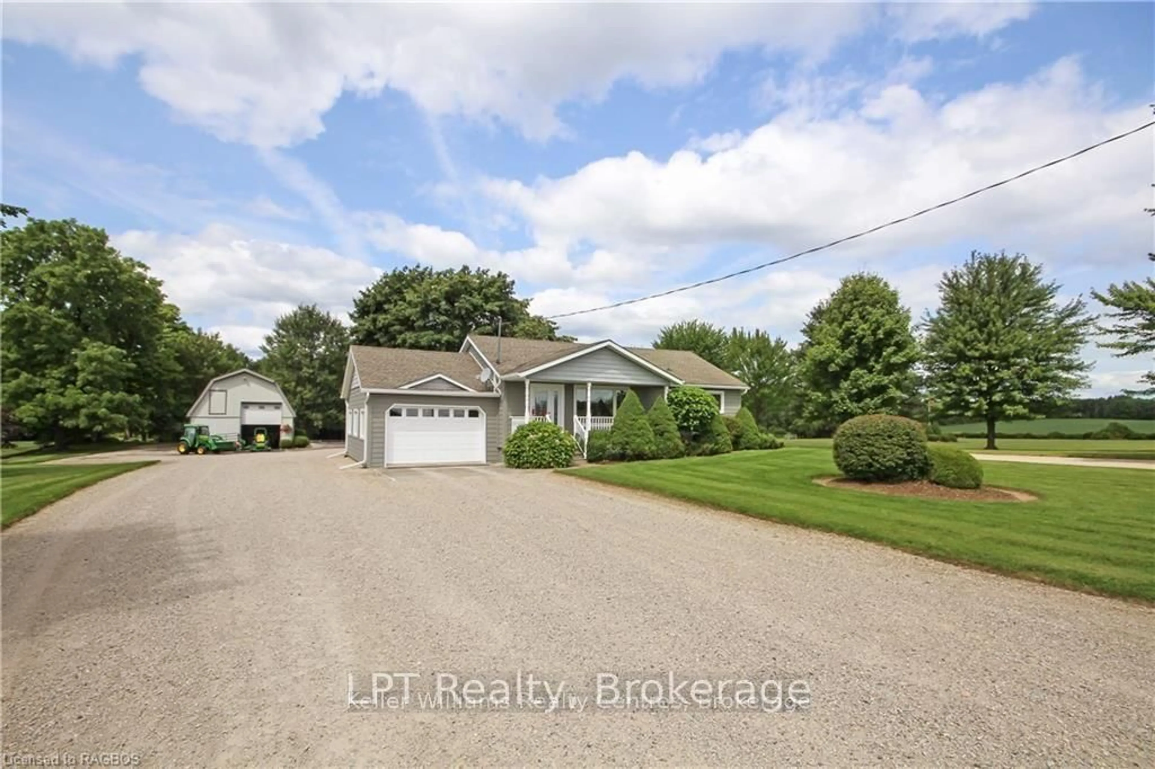 A pic from outside/outdoor area/front of a property/back of a property/a pic from drone, water/lake/river/ocean view for 41456 Harriston Rd, Morris Turnberry Ontario N0G 2W0