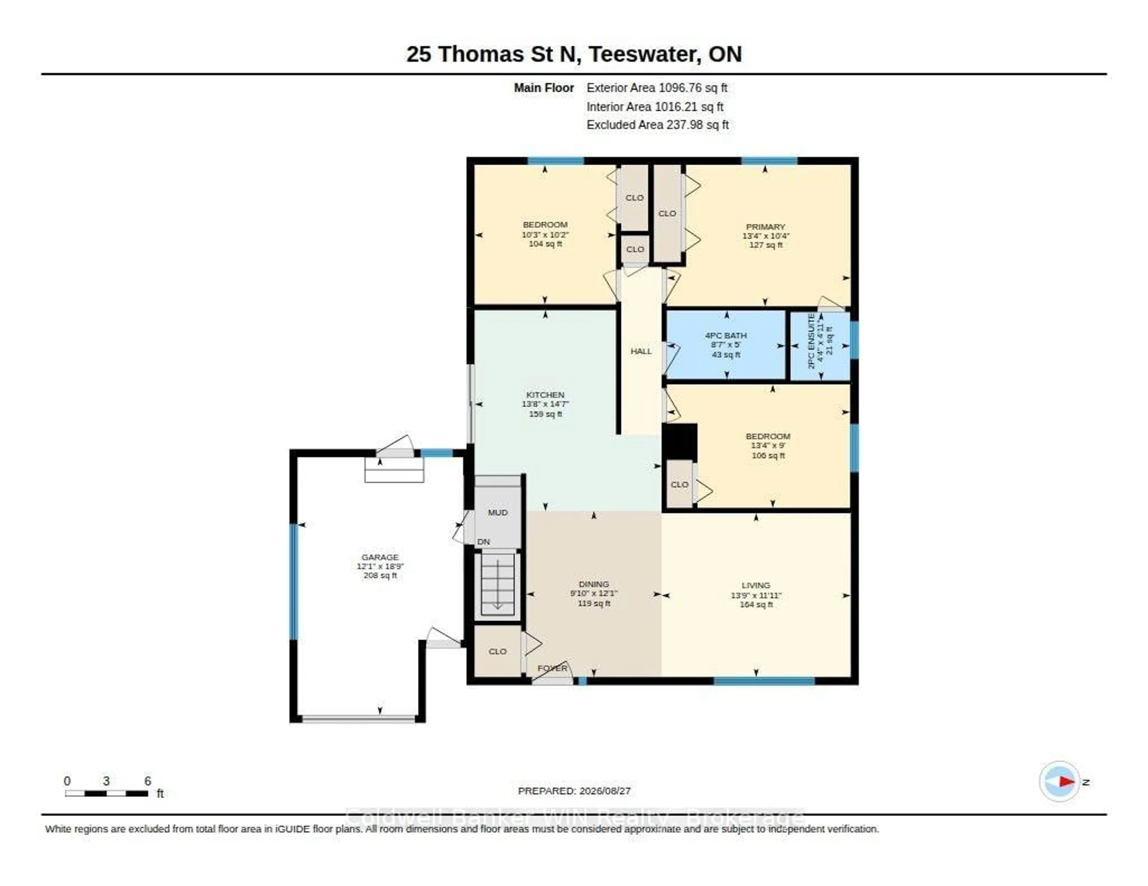 Floor plan for 25 Thomas St, South Bruce Ontario N0G 2S0