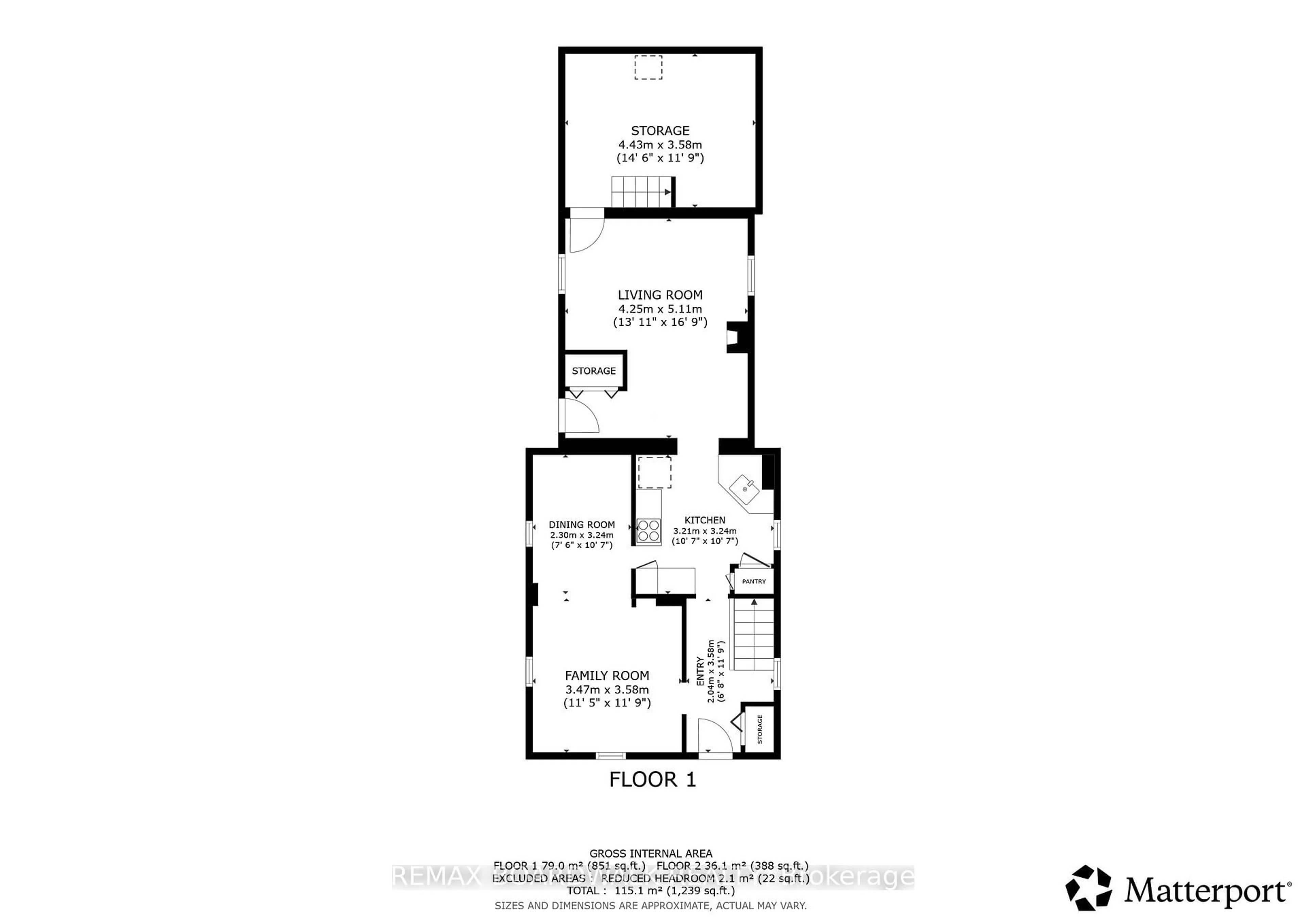 Floor plan for 17 Francis St, Carleton Place Ontario K7C 2J5