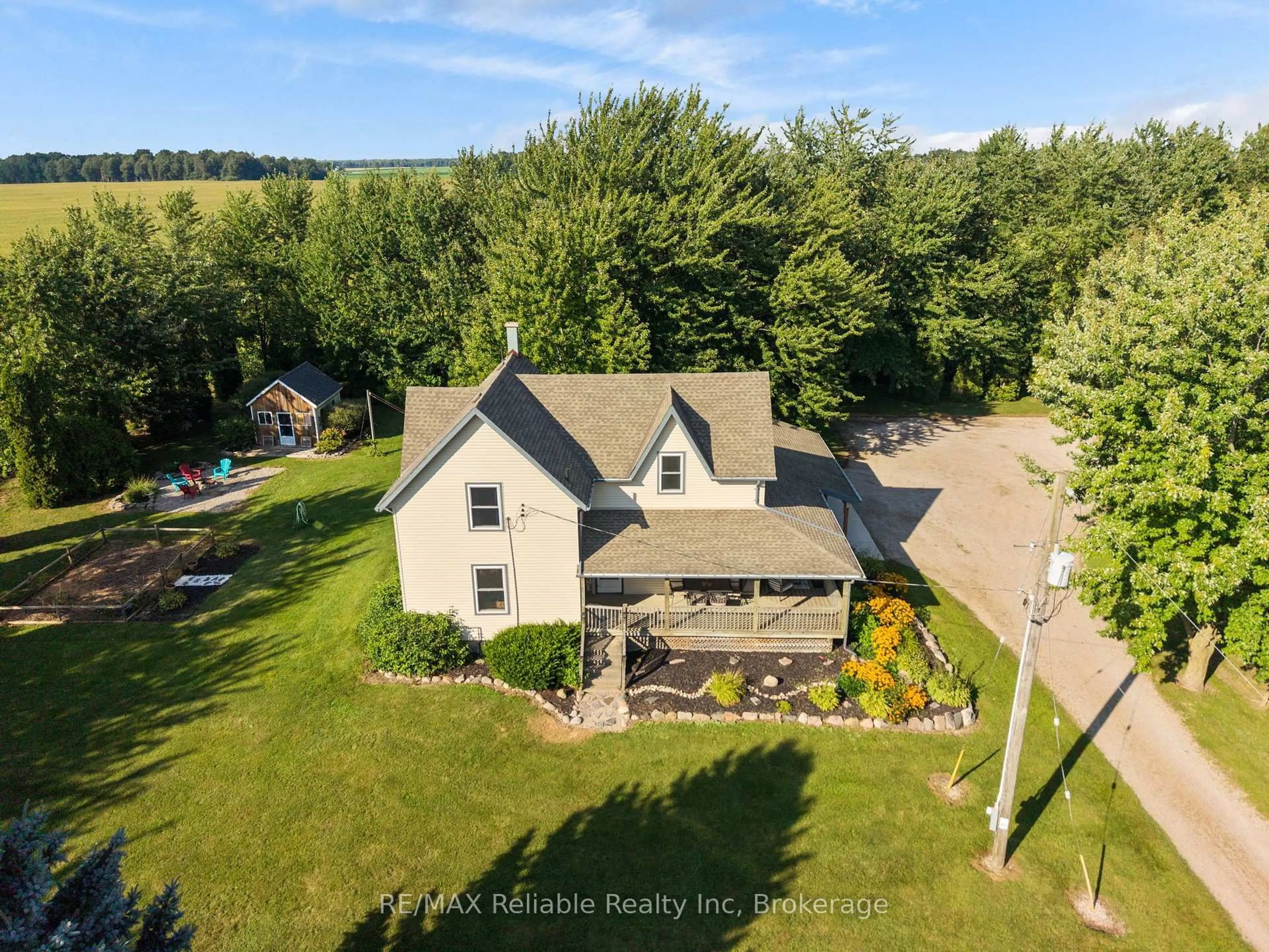 A pic from outside/outdoor area/front of a property/back of a property/a pic from drone, water/lake/river/ocean view for 43488 Chiselhurst Rd, Huron East Ontario N0M 2E0