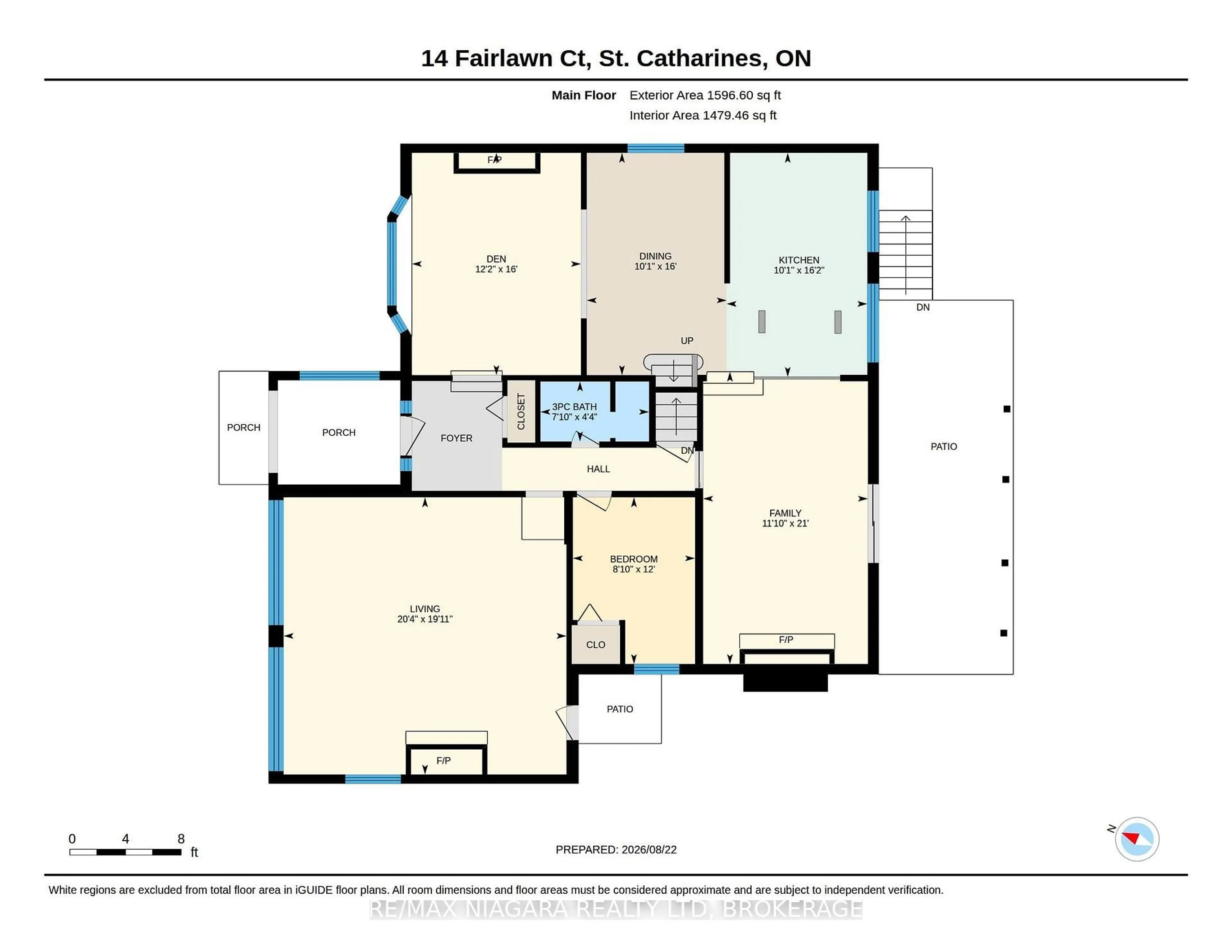 Floor plan for 14 Fairlawn Crt, St. Catharines Ontario L2M 7K4