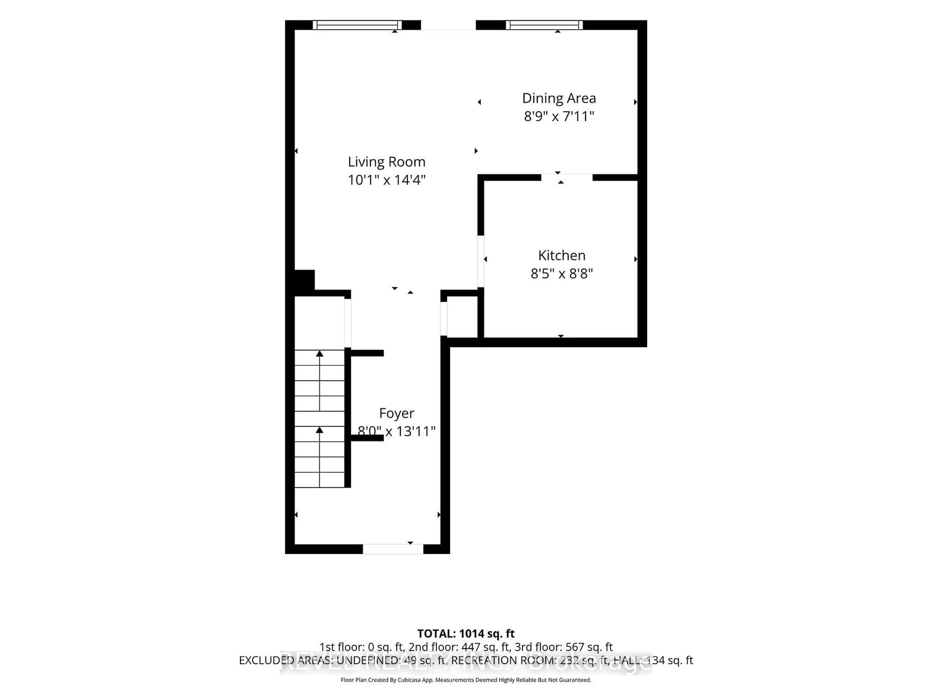 Floor plan for 899 Stone Church Rd #1, Hamilton Ontario L8W 1B2