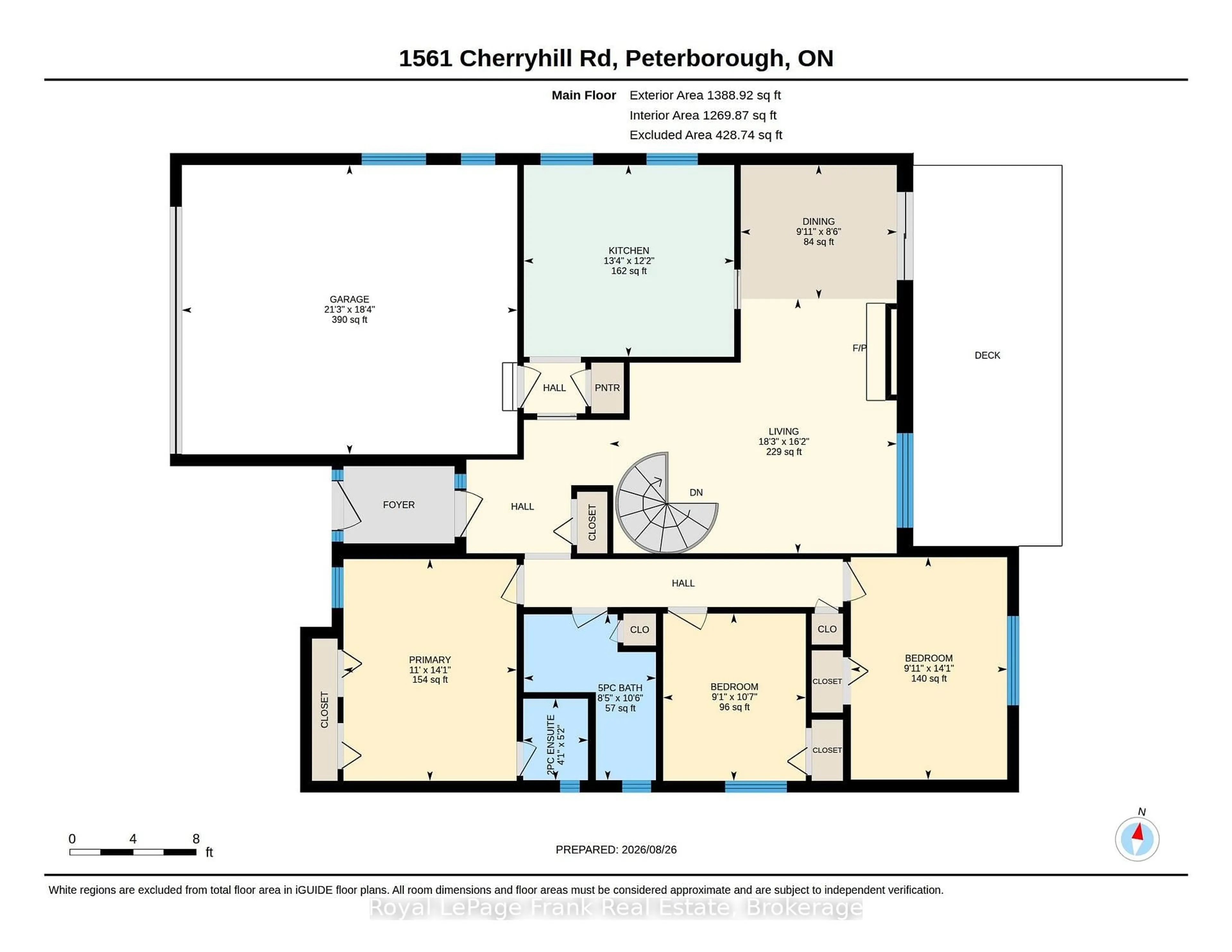 Floor plan for 1561 Cherryhill Rd, Peterborough Ontario K9K 1A7