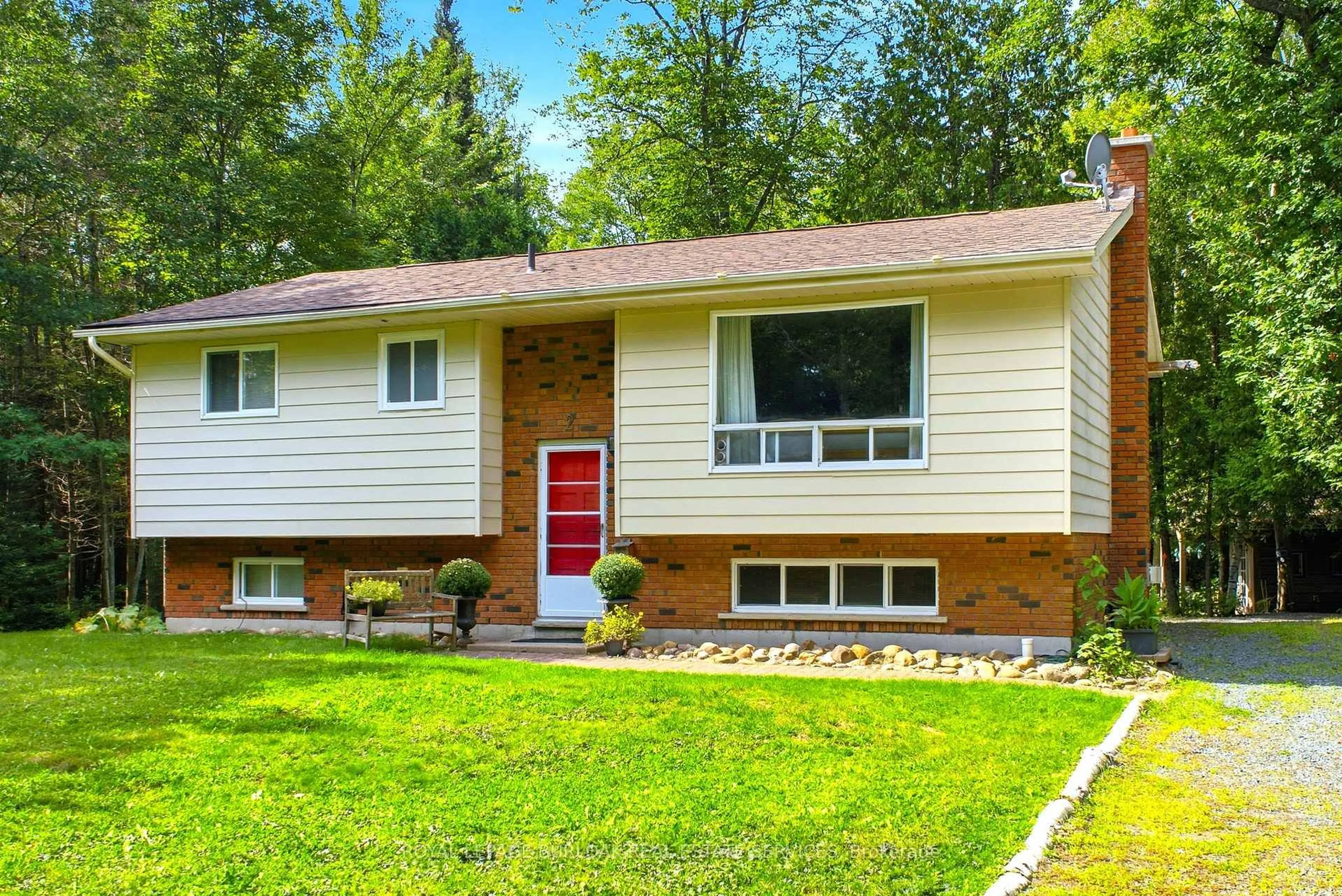 Home with vinyl exterior material, street for 2 Marine Dr, Blind River Ontario P0R 1B0