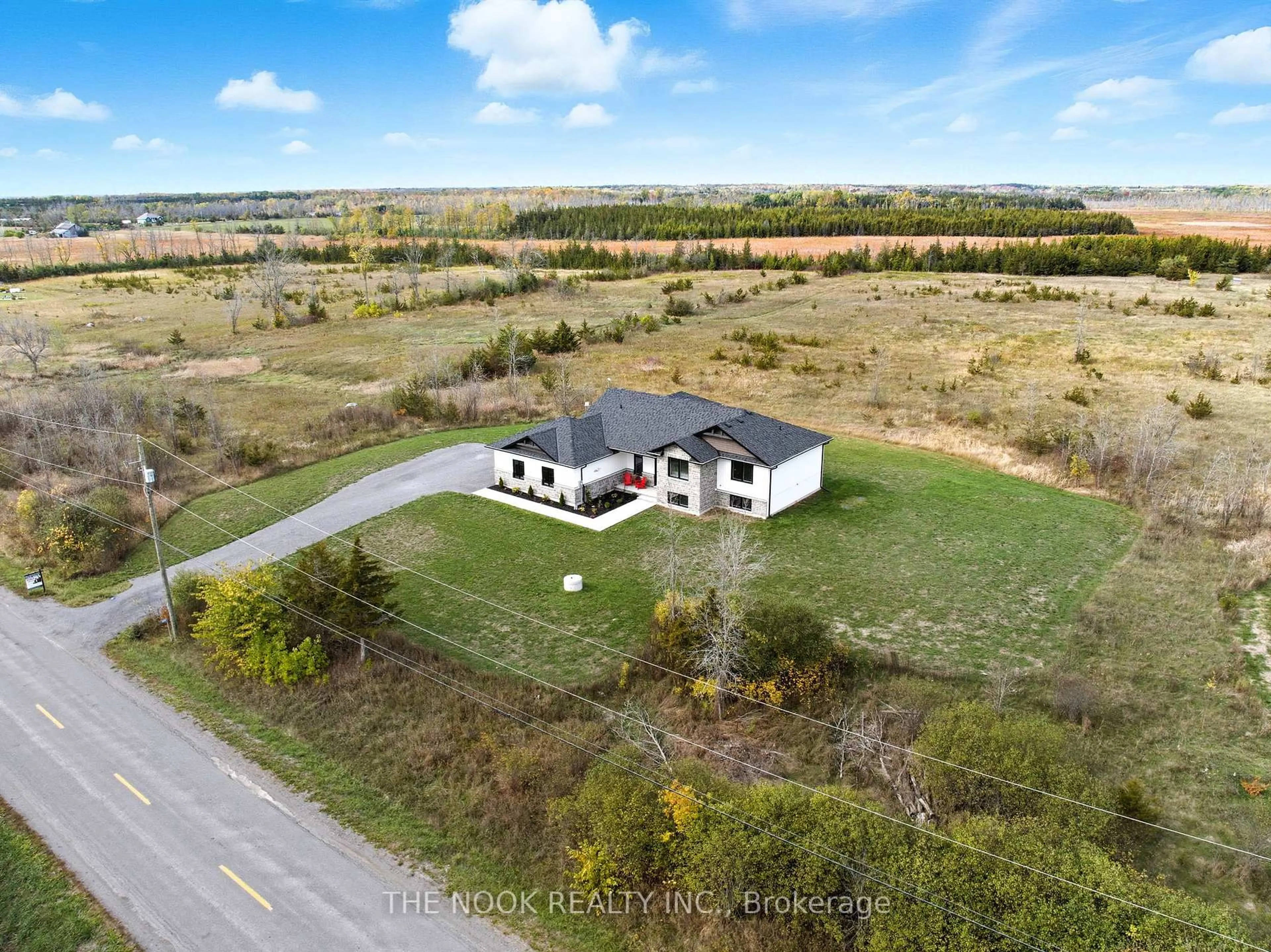 A pic from outside/outdoor area/front of a property/back of a property/a pic from drone, building for 3557 Blessington Rd, Shannonville Ontario K0K 2N0