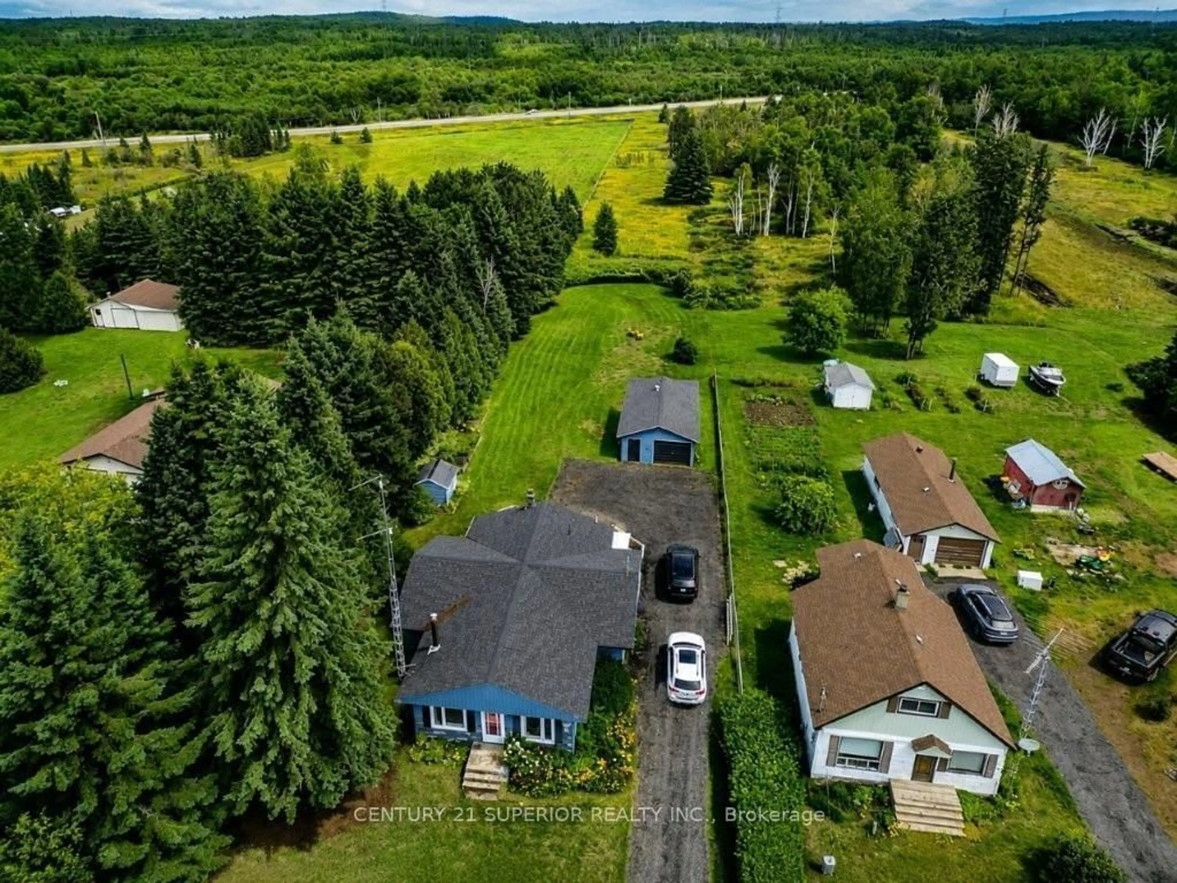 A pic from outside/outdoor area/front of a property/back of a property/a pic from drone, unknown for 119 HWY 582, Thunder Bay Remote Area Ontario P0T 2K0
