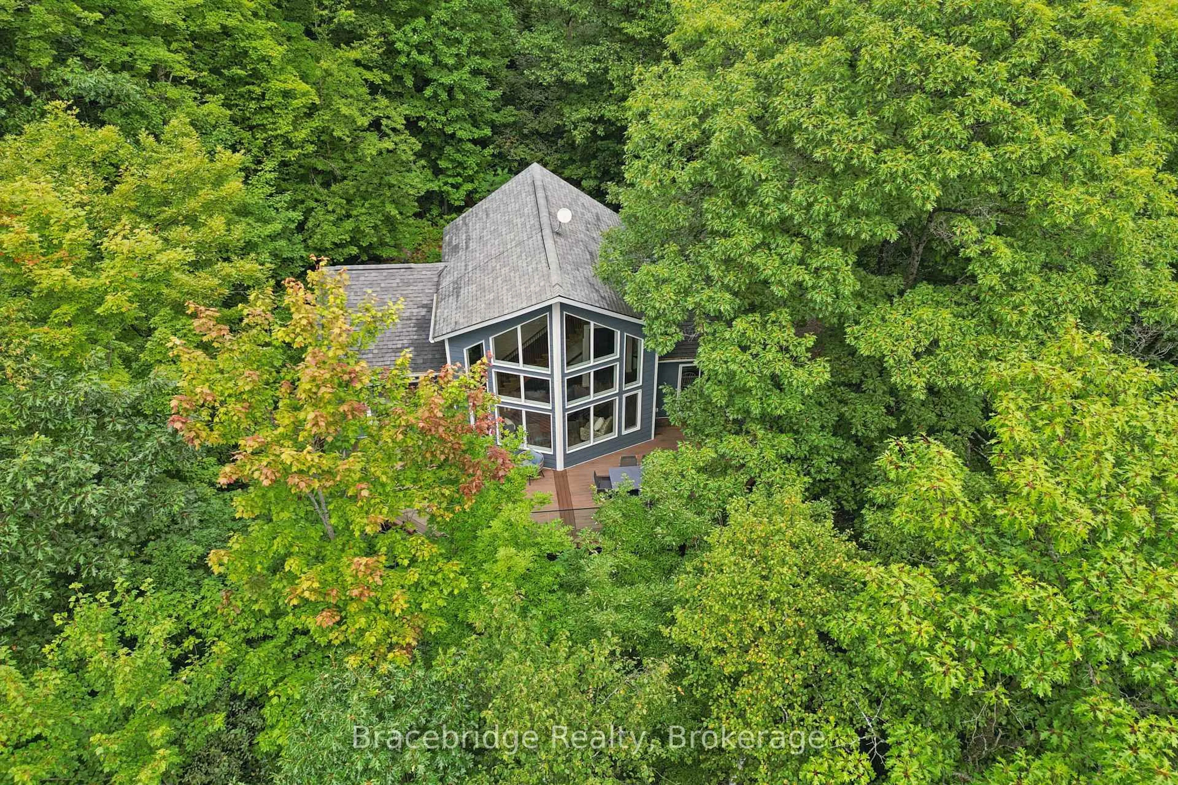 A pic from outside/outdoor area/front of a property/back of a property/a pic from drone, forest/trees view for 34 Martin Lane, Kearney Ontario P0A 1M0