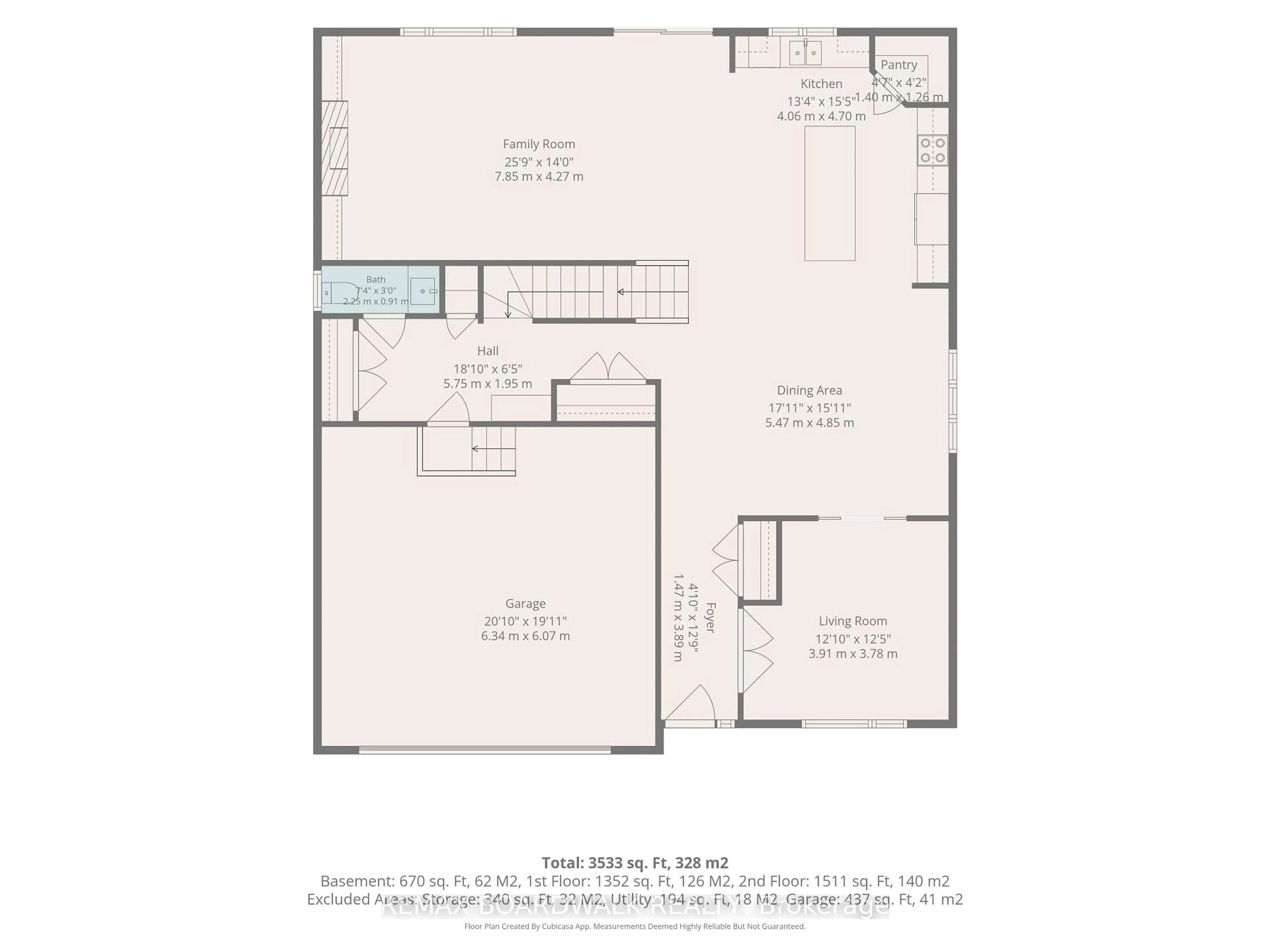 Floor plan for 340 Moonlight Dr, Russell Ontario K4R 0L1