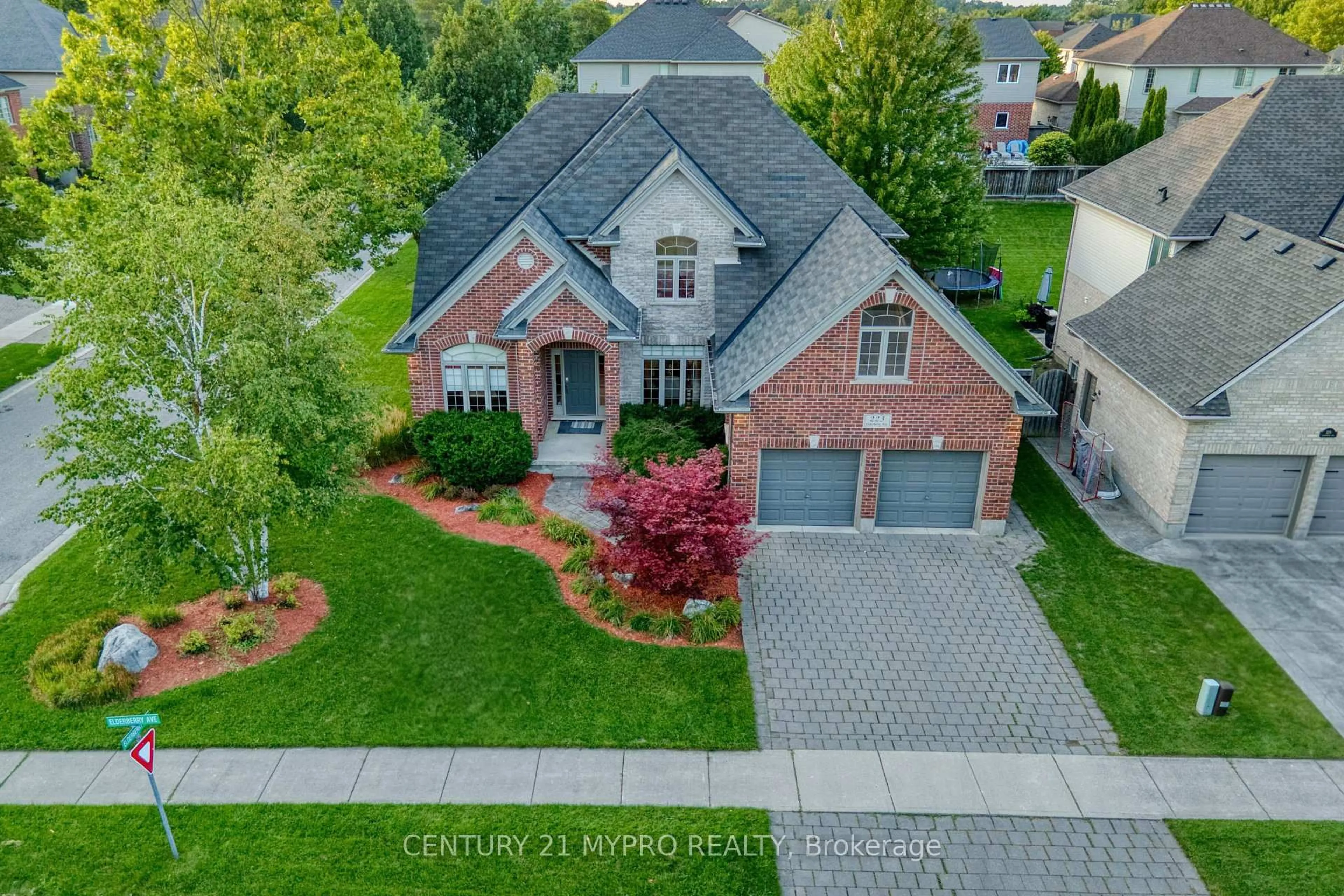 A pic from outside/outdoor area/front of a property/back of a property/a pic from drone, street for 223 Elderberry Ave, London North Ontario N5X 0A1