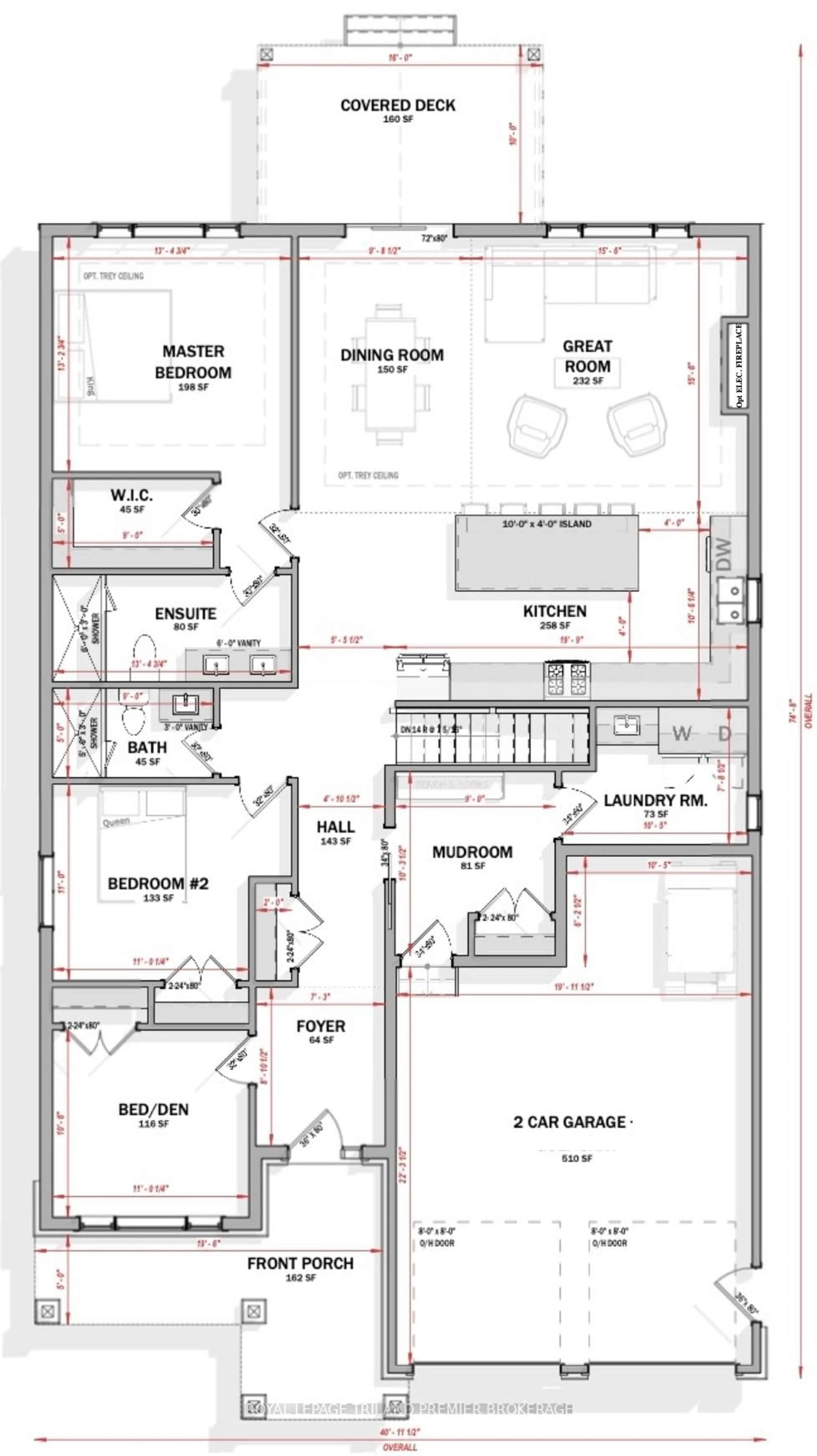 Floor plan for LOT 54 WIDDER ESTATES Dr, Lambton Shores Ontario N0M 2N0