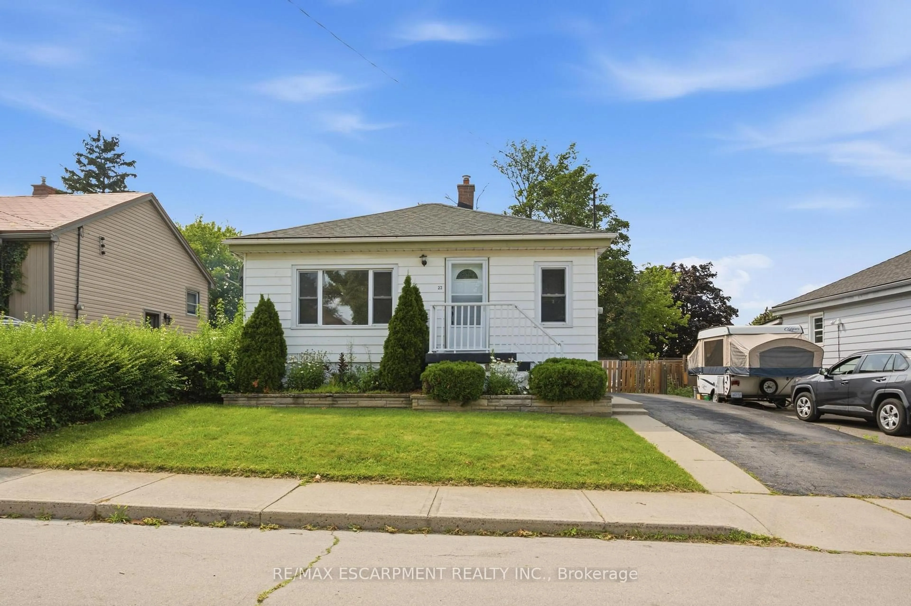 Home with vinyl exterior material, street for 22 David Ave, Hamilton Ontario L9A 3V1