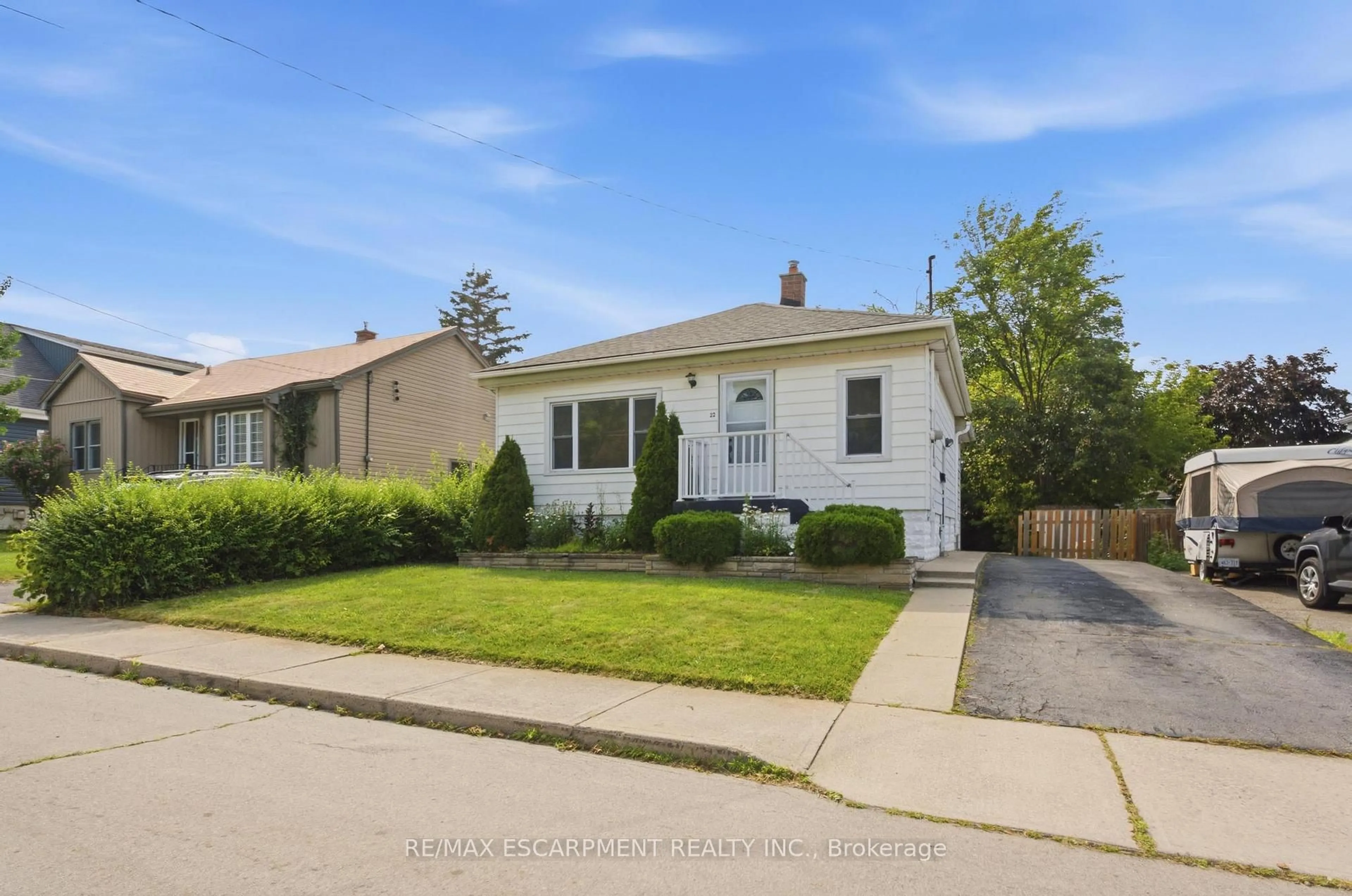 Home with vinyl exterior material, street for 22 David Ave, Hamilton Ontario L9A 3V1