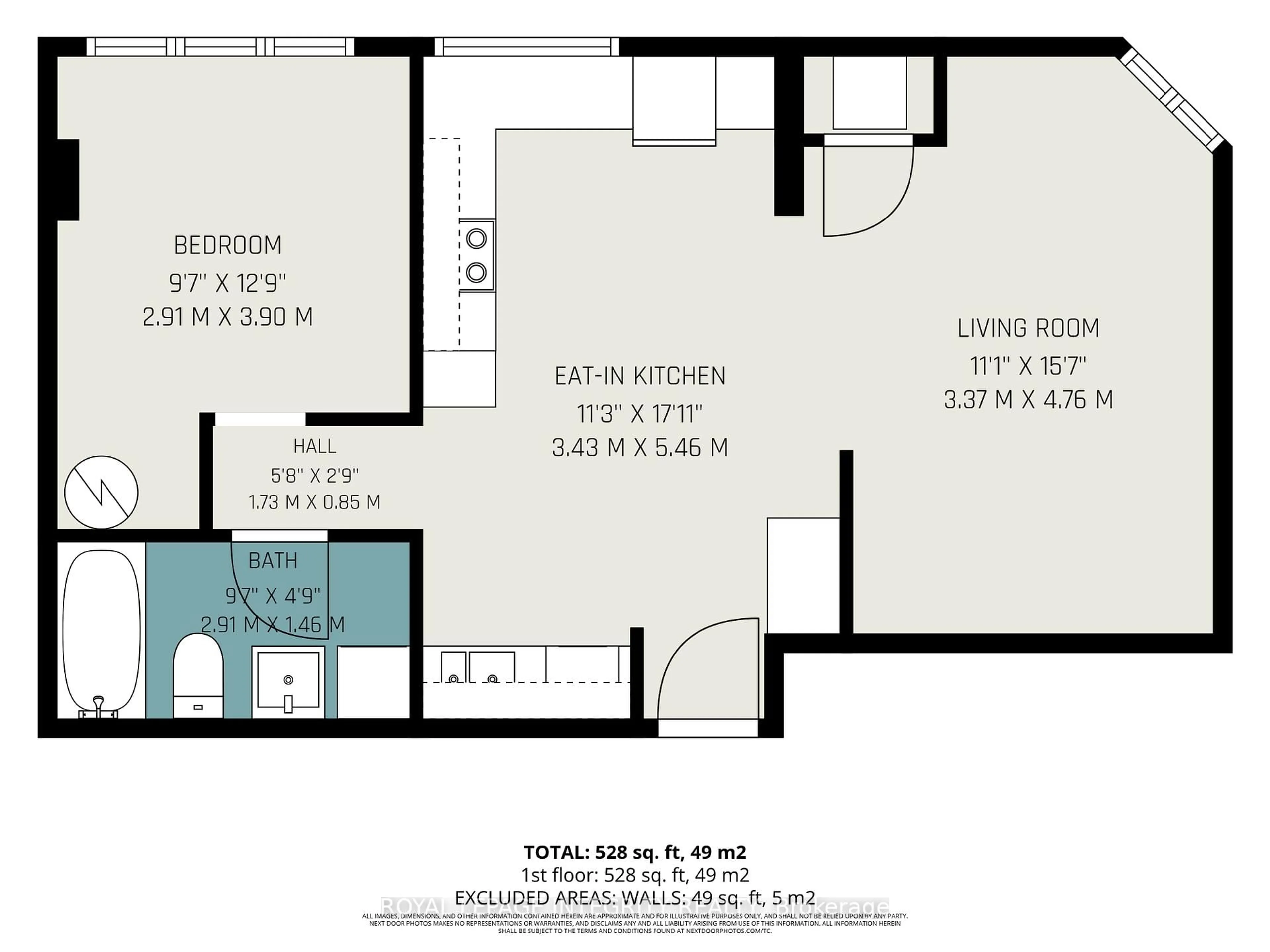 Floor plan for 200 Bay St #102, Ottawa Ontario K1R 7W8