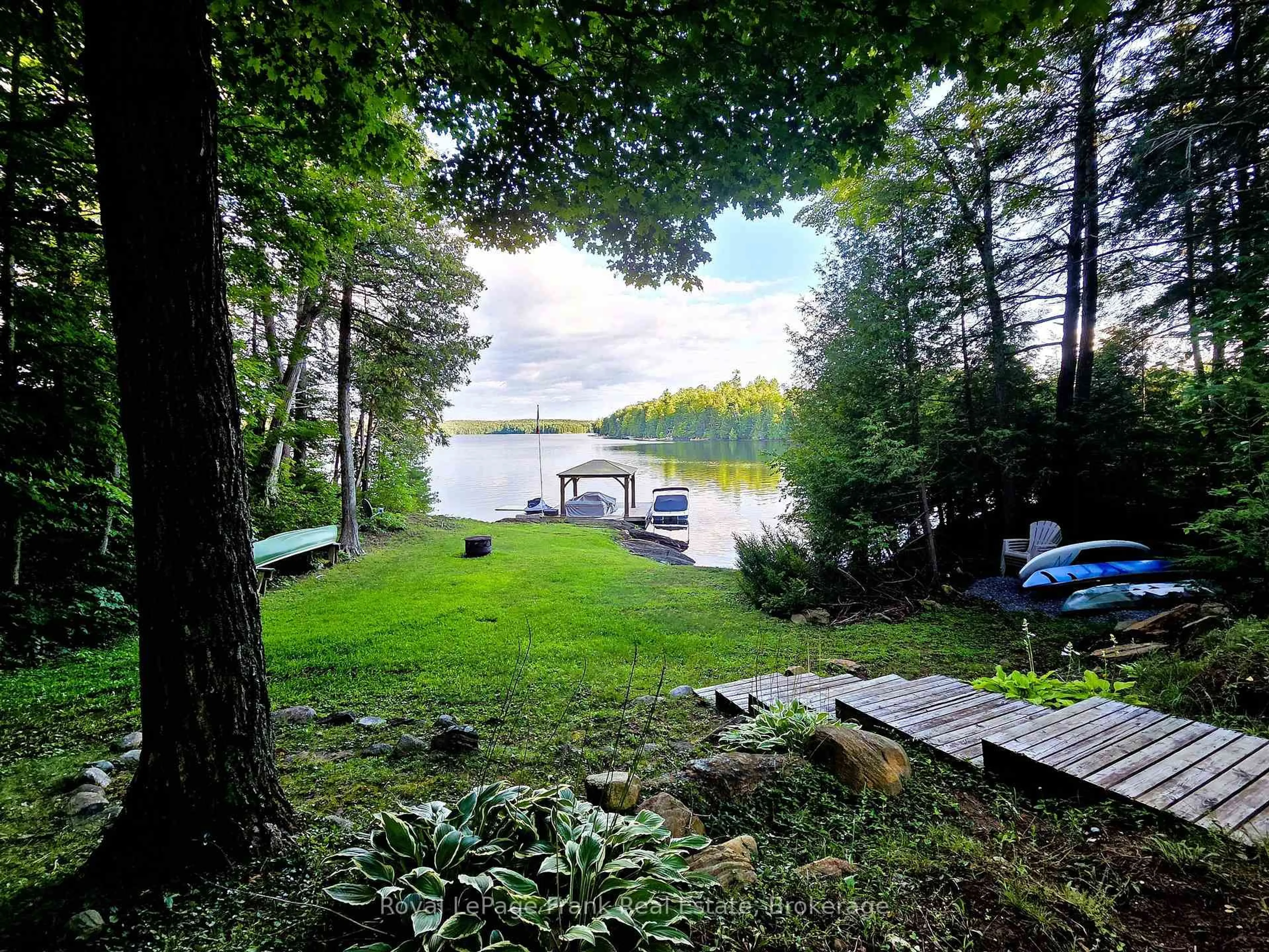 Patio, water/lake/river/ocean view for 42 Jade Crt, Coe Hill Ontario K0L 1P0