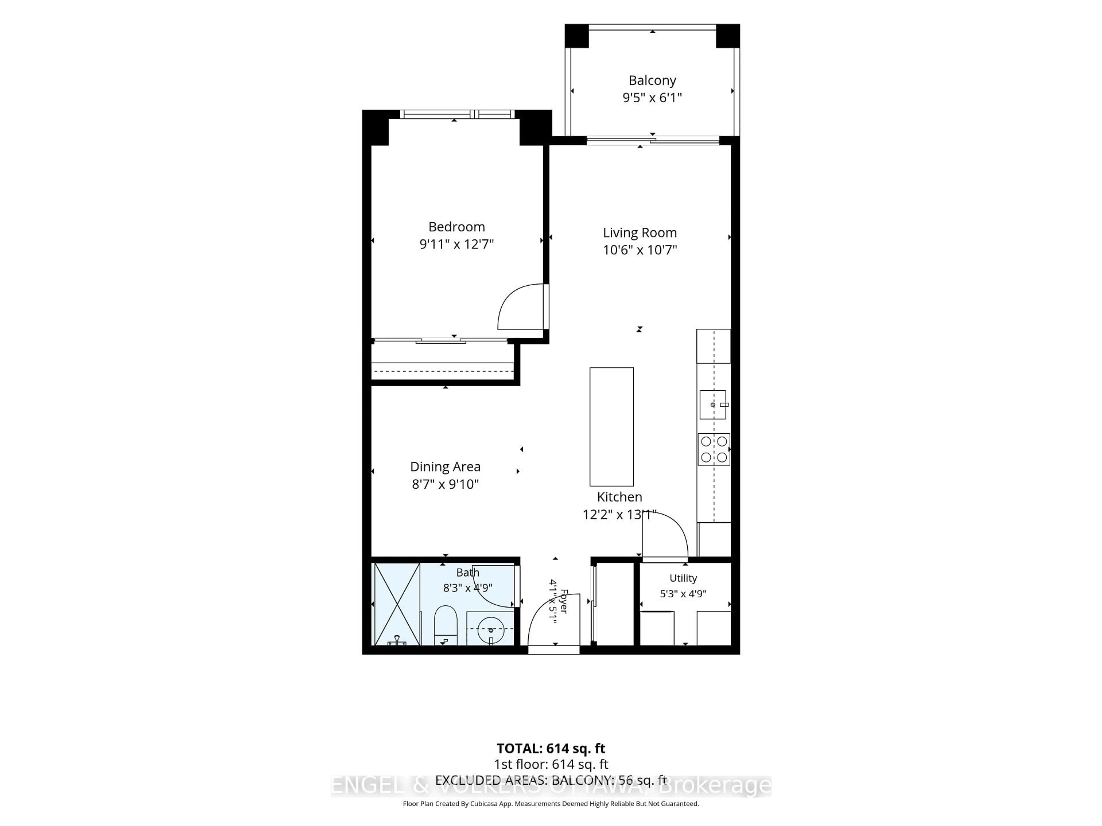 Floor plan for 2785 Baseline Rd #310, Ottawa Ontario K2H 1G9