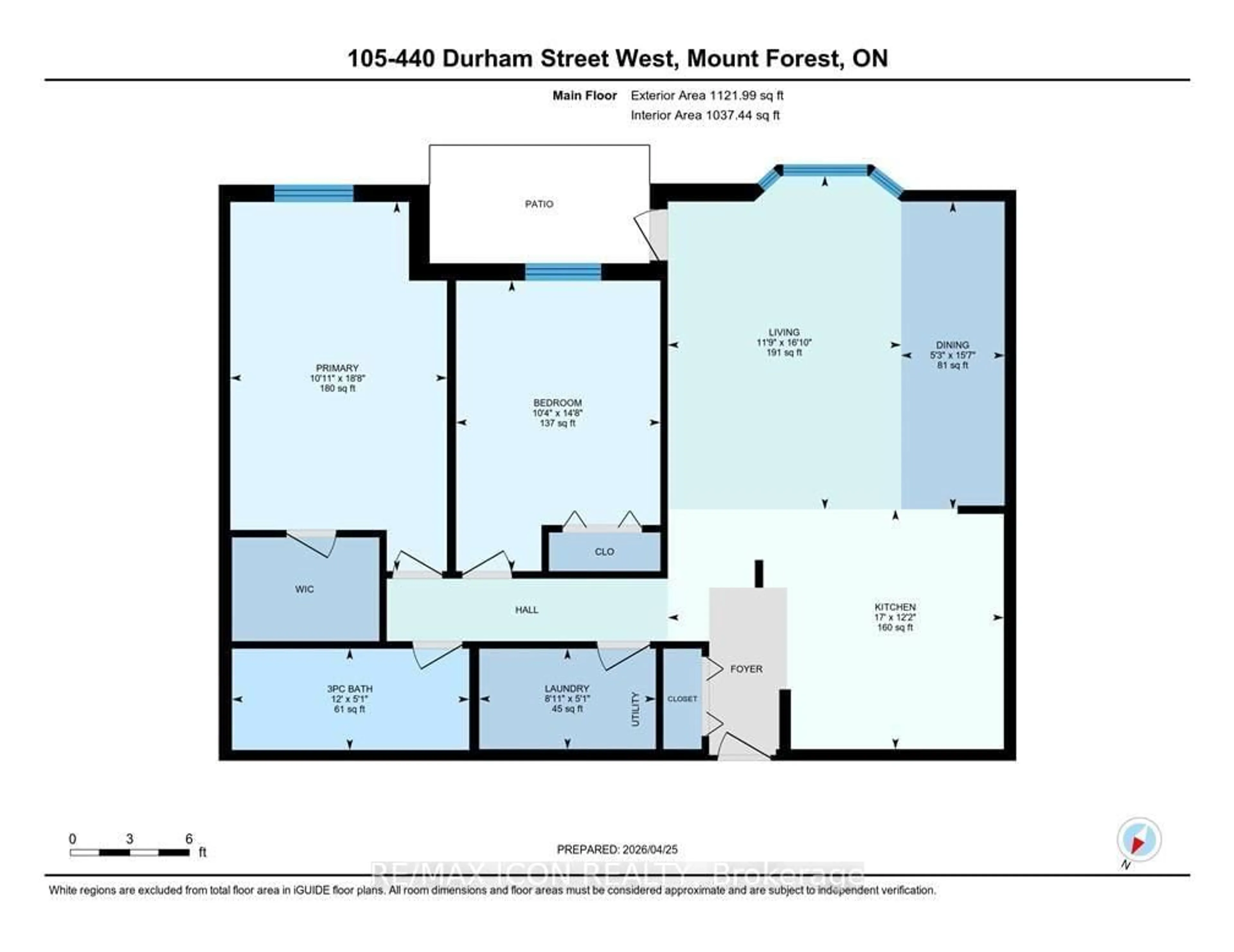 Floor plan for 440 Durham St #5, Wellington North Ontario N0G 2L1