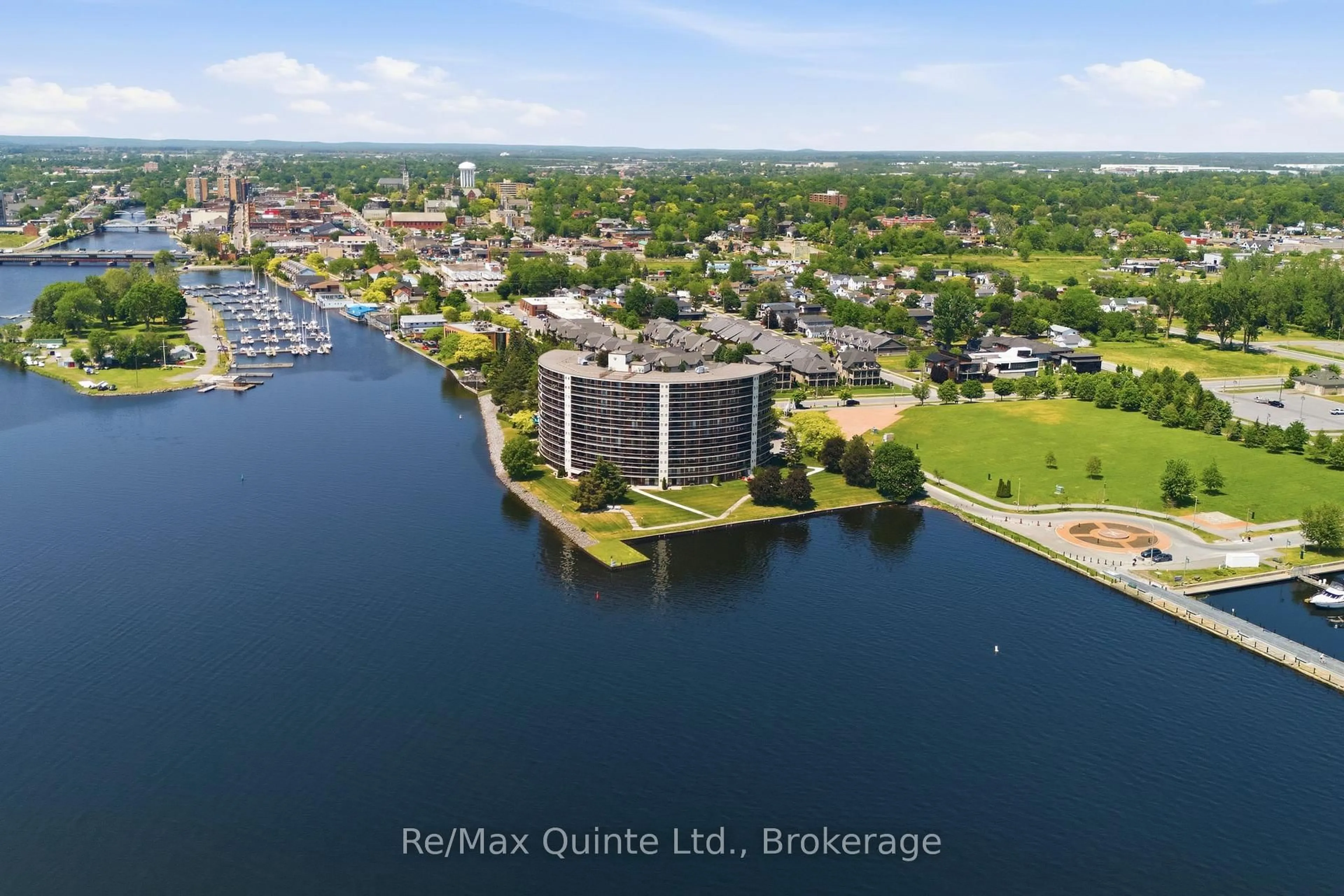 A pic from outside/outdoor area/front of a property/back of a property/a pic from drone, water/lake/river/ocean view for 2 SOUTH FRONT St #307, Belleville Ontario K8N 5K7