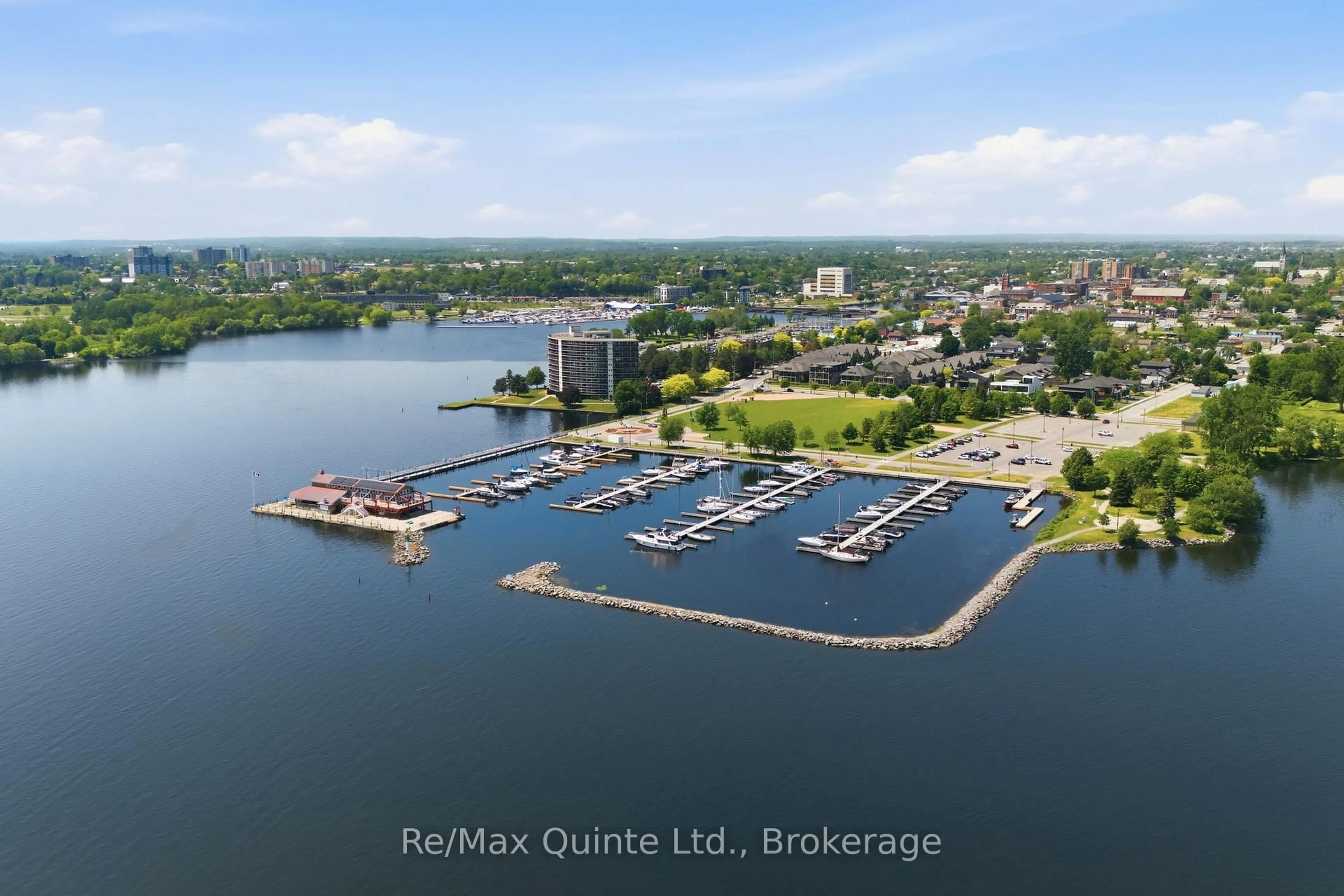 A pic from outside/outdoor area/front of a property/back of a property/a pic from drone, water/lake/river/ocean view for 2 SOUTH FRONT St #307, Belleville Ontario K8N 5K7