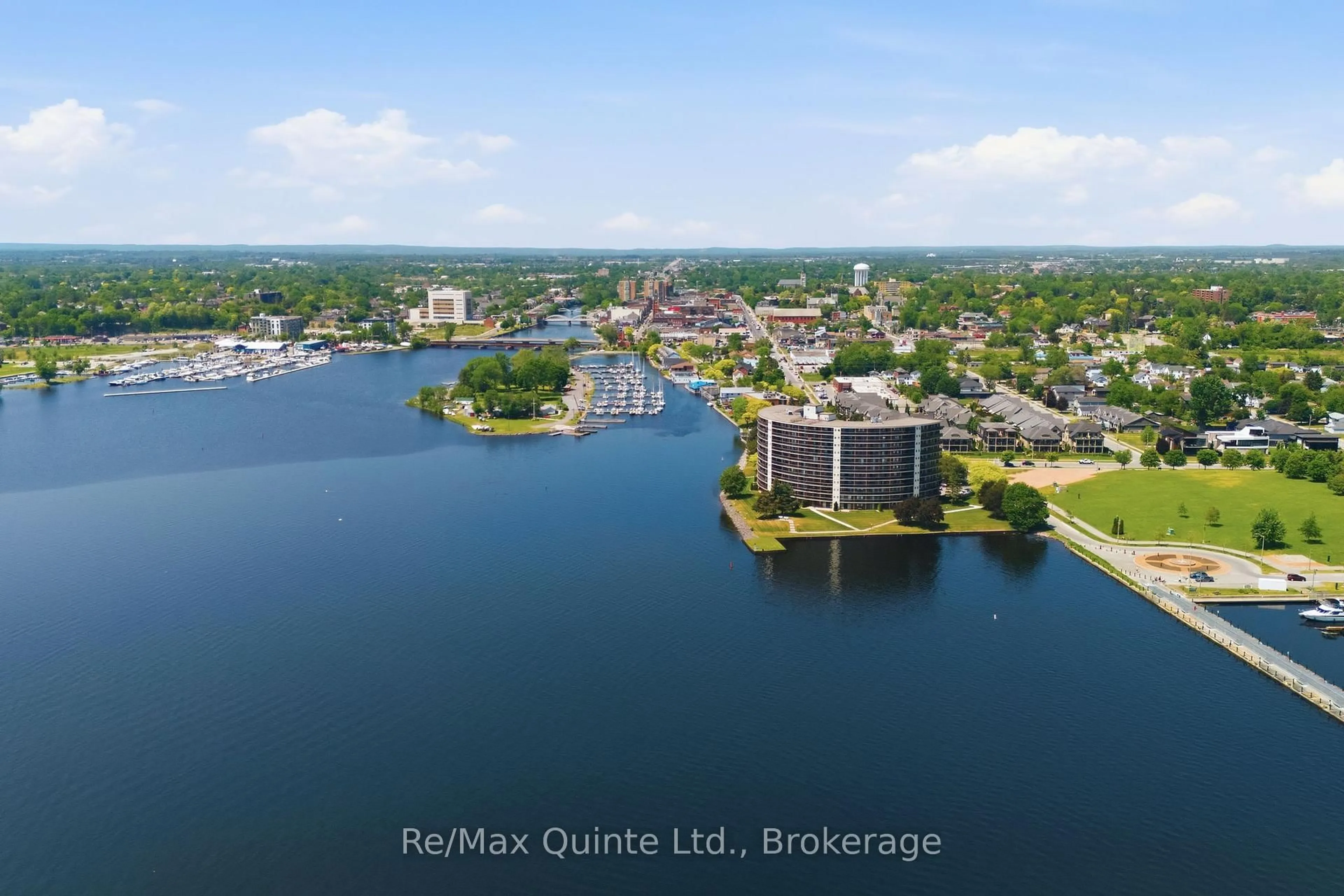 A pic from outside/outdoor area/front of a property/back of a property/a pic from drone, water/lake/river/ocean view for 2 SOUTH FRONT St #307, Belleville Ontario K8N 5K7