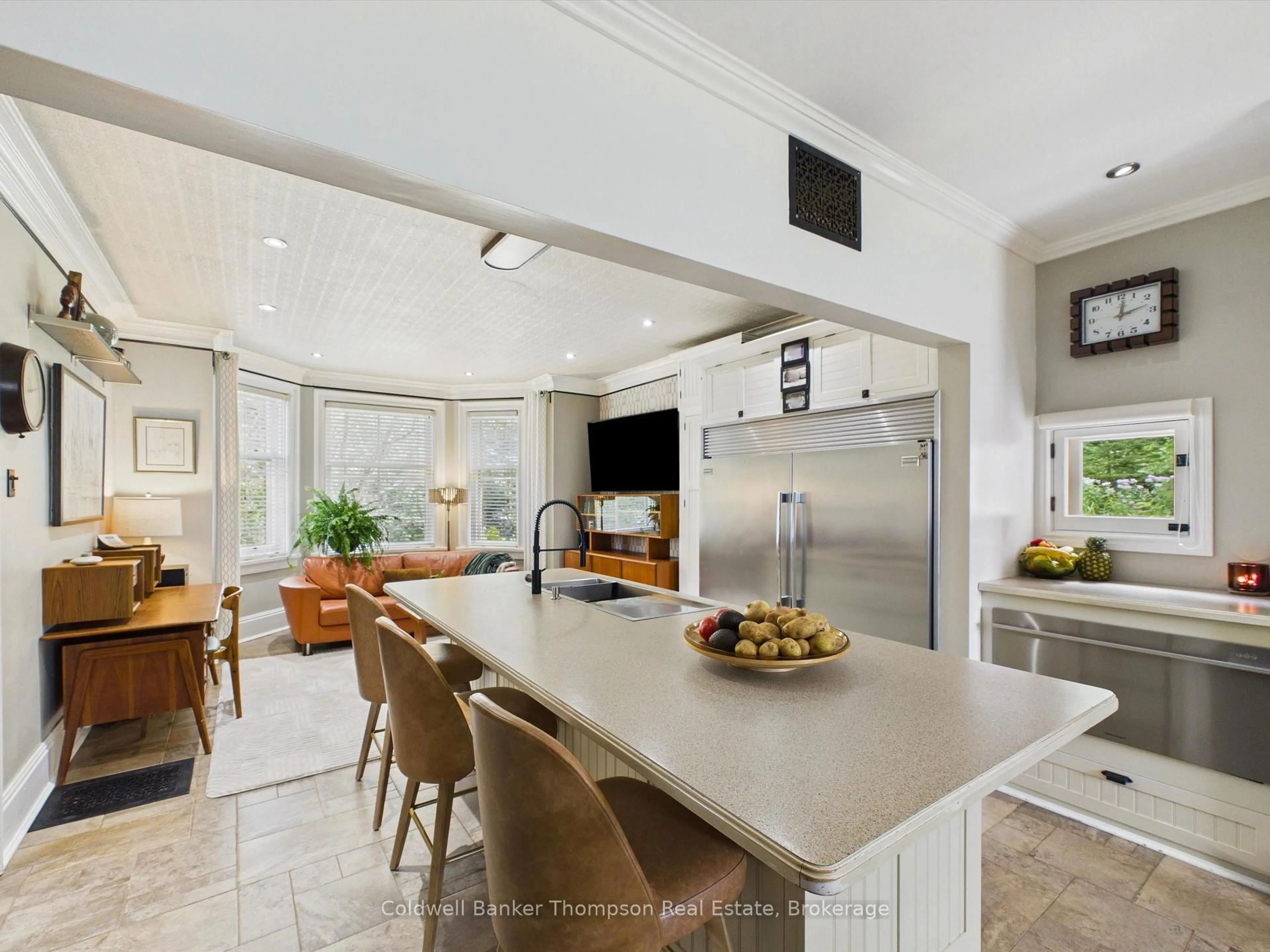 Open concept kitchen, ceramic/tile floor for 120 Sharpe St, Burk's Falls Ontario P0A 1C0