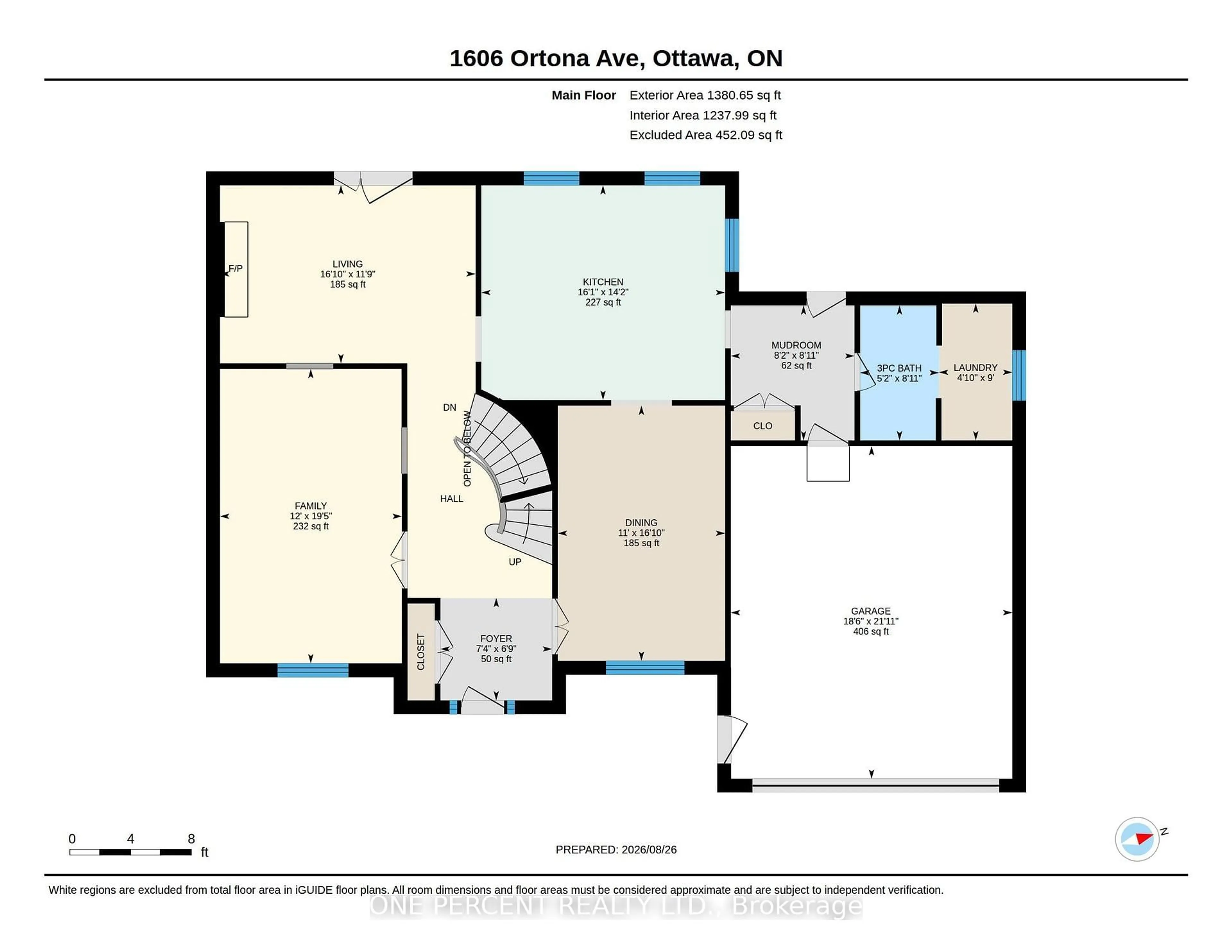 Floor plan for 1606 Ortona Ave, Ottawa Ontario K2C 1W5