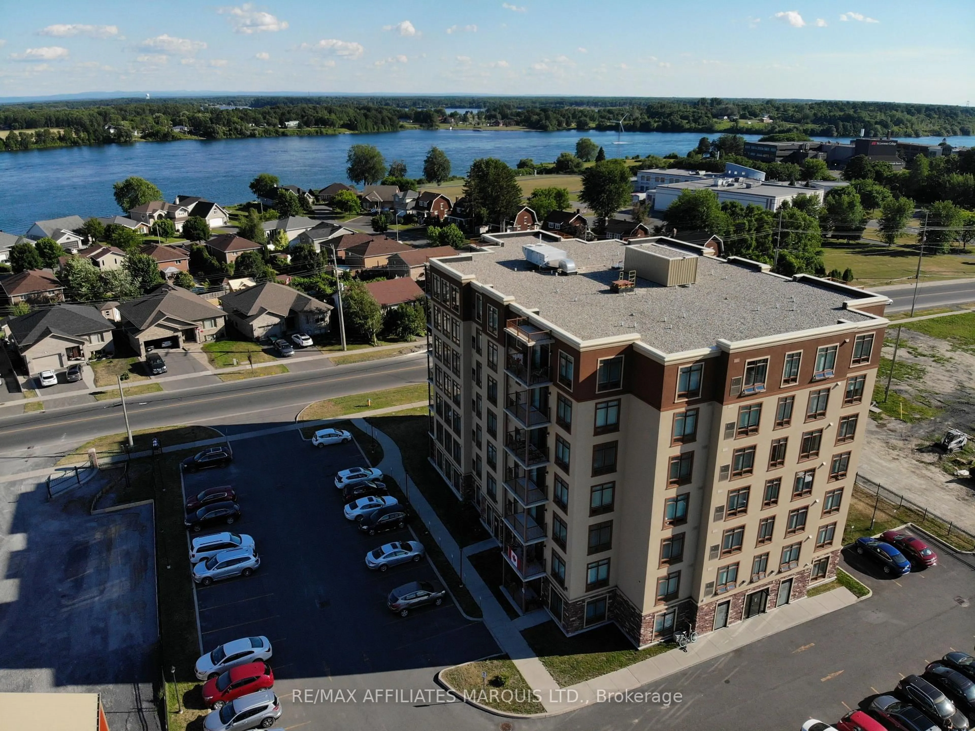 A pic from outside/outdoor area/front of a property/back of a property/a pic from drone, water/lake/river/ocean view for 1146 Montreal Rd #104, Cornwall Ontario K6H 1E2