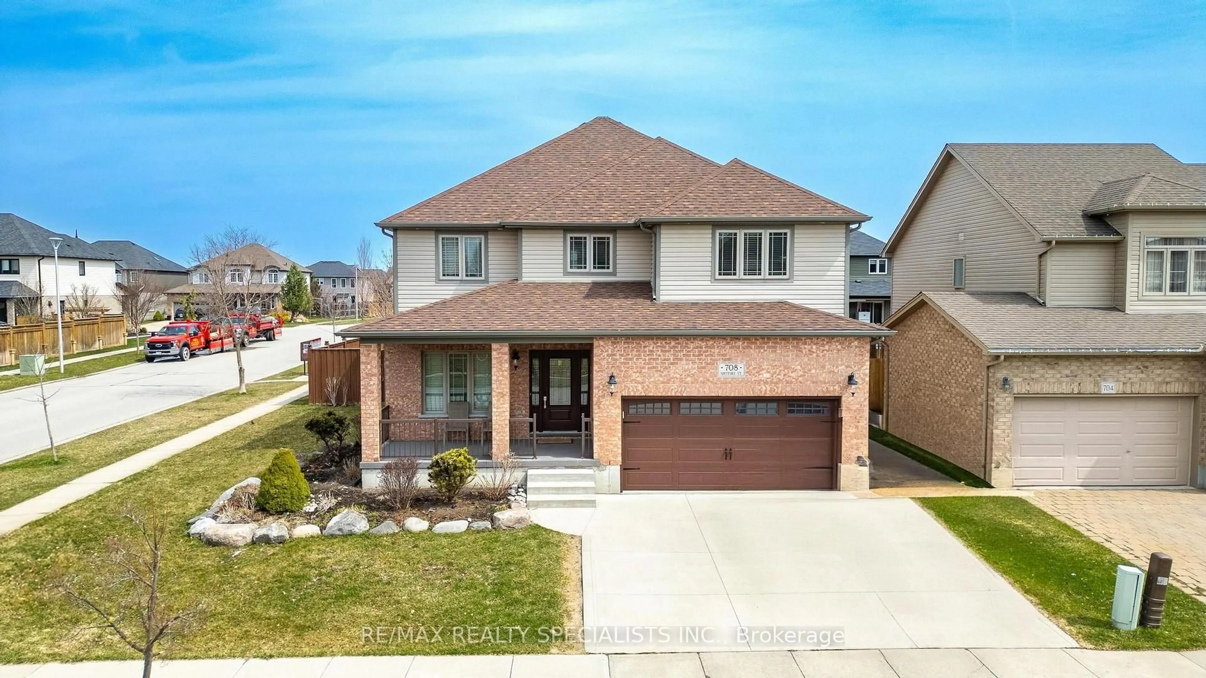 Home with brick exterior material, street for 708 Spitfire St, Woodstock Ontario N4T 0B1