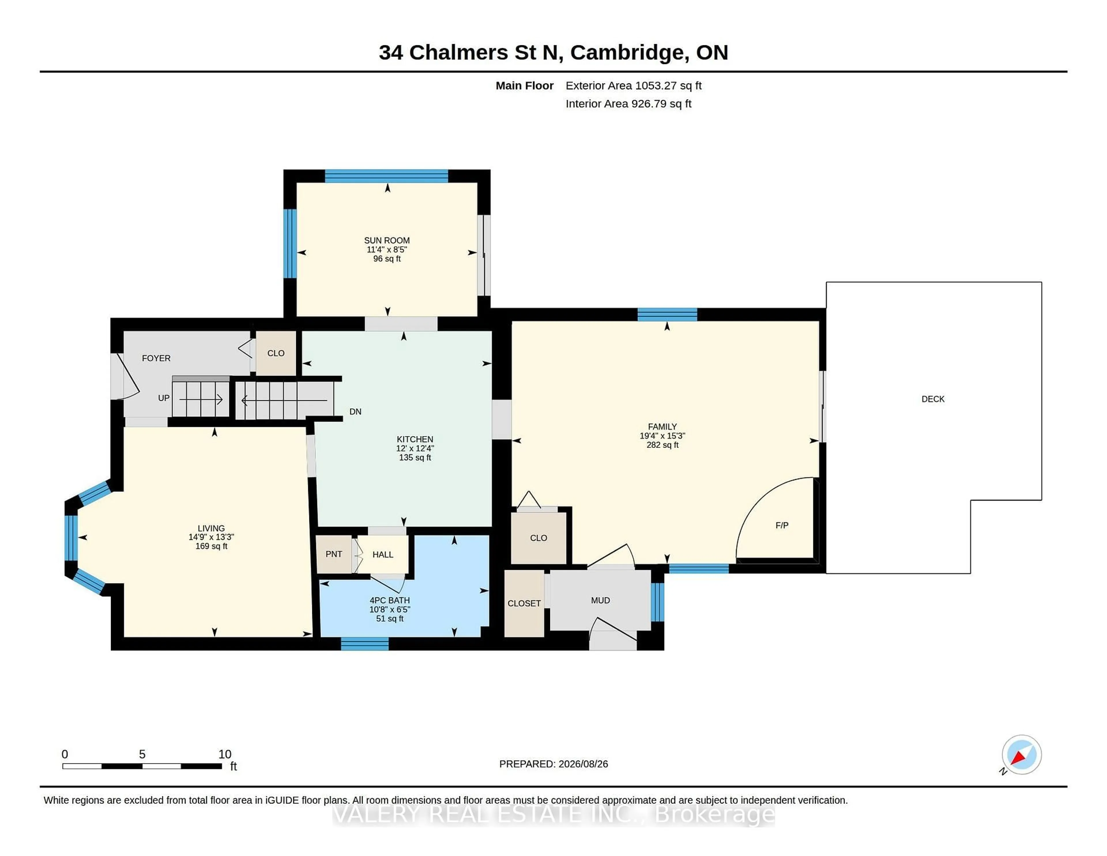 Floor plan for 34 Chalmers St, Cambridge Ontario N1R 5B7