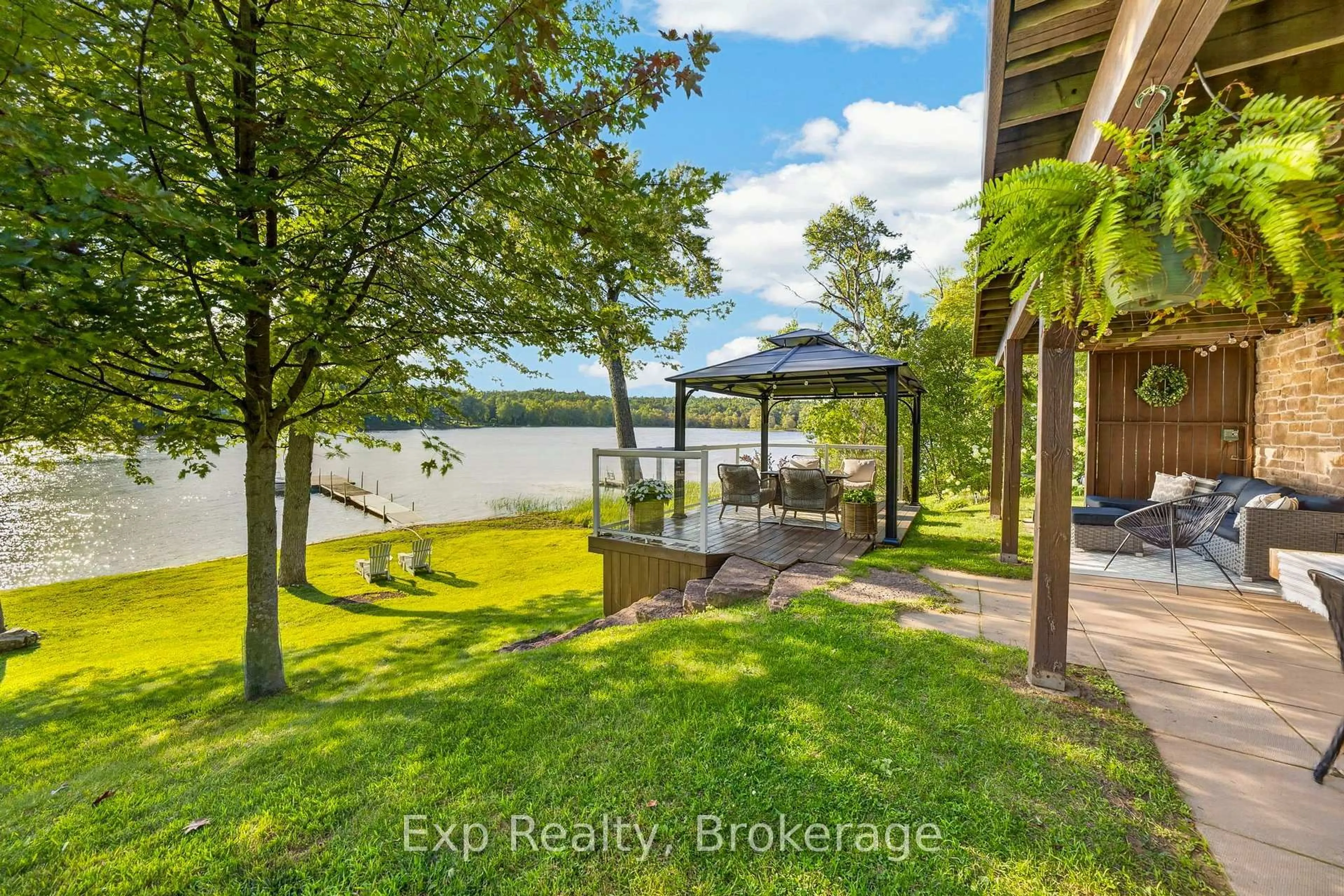 Patio, water/lake/river/ocean view for 90 Cosy Cove Lane, Tweed Ontario K0K 3J0