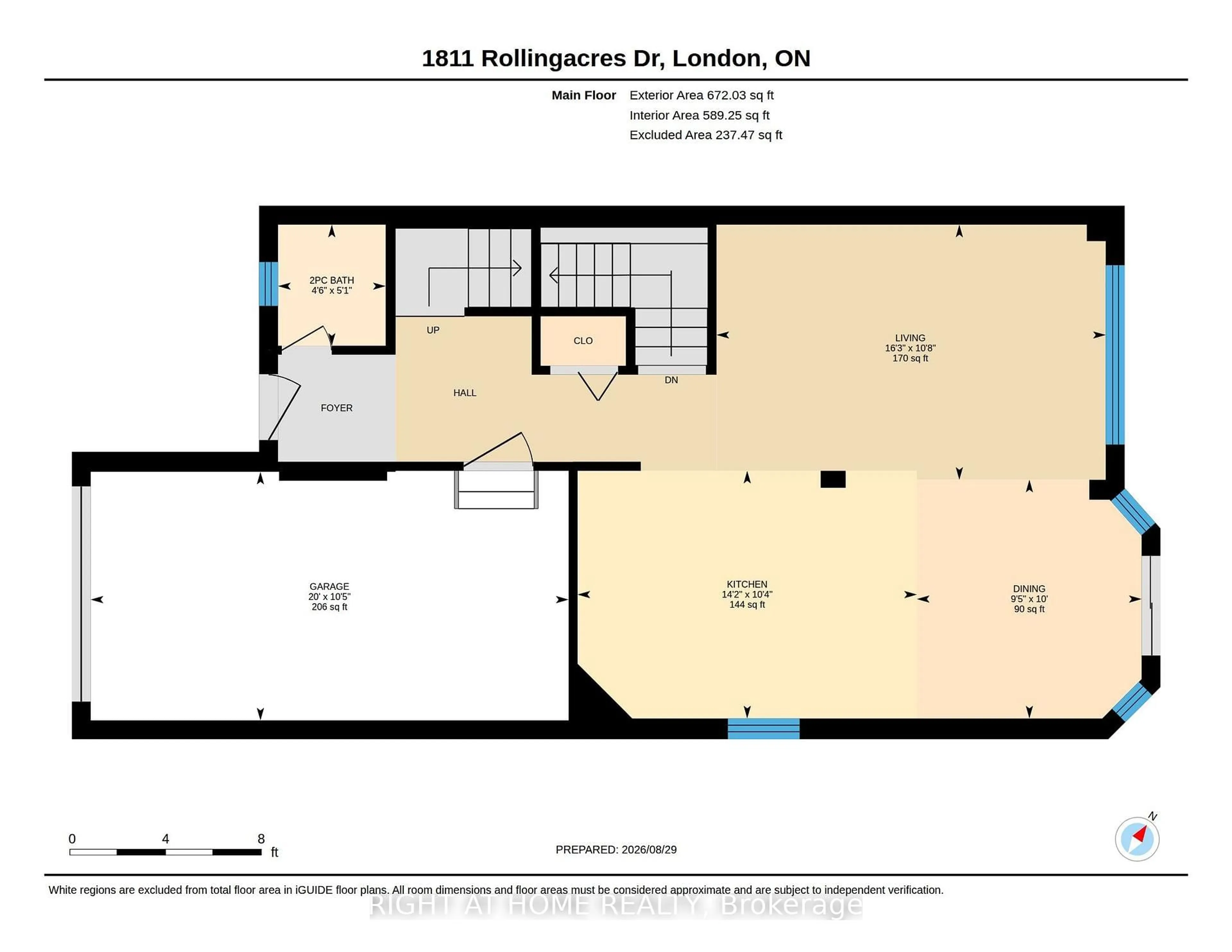Floor plan for 1811 Rollingacres Dr, London North Ontario N5X 4K4